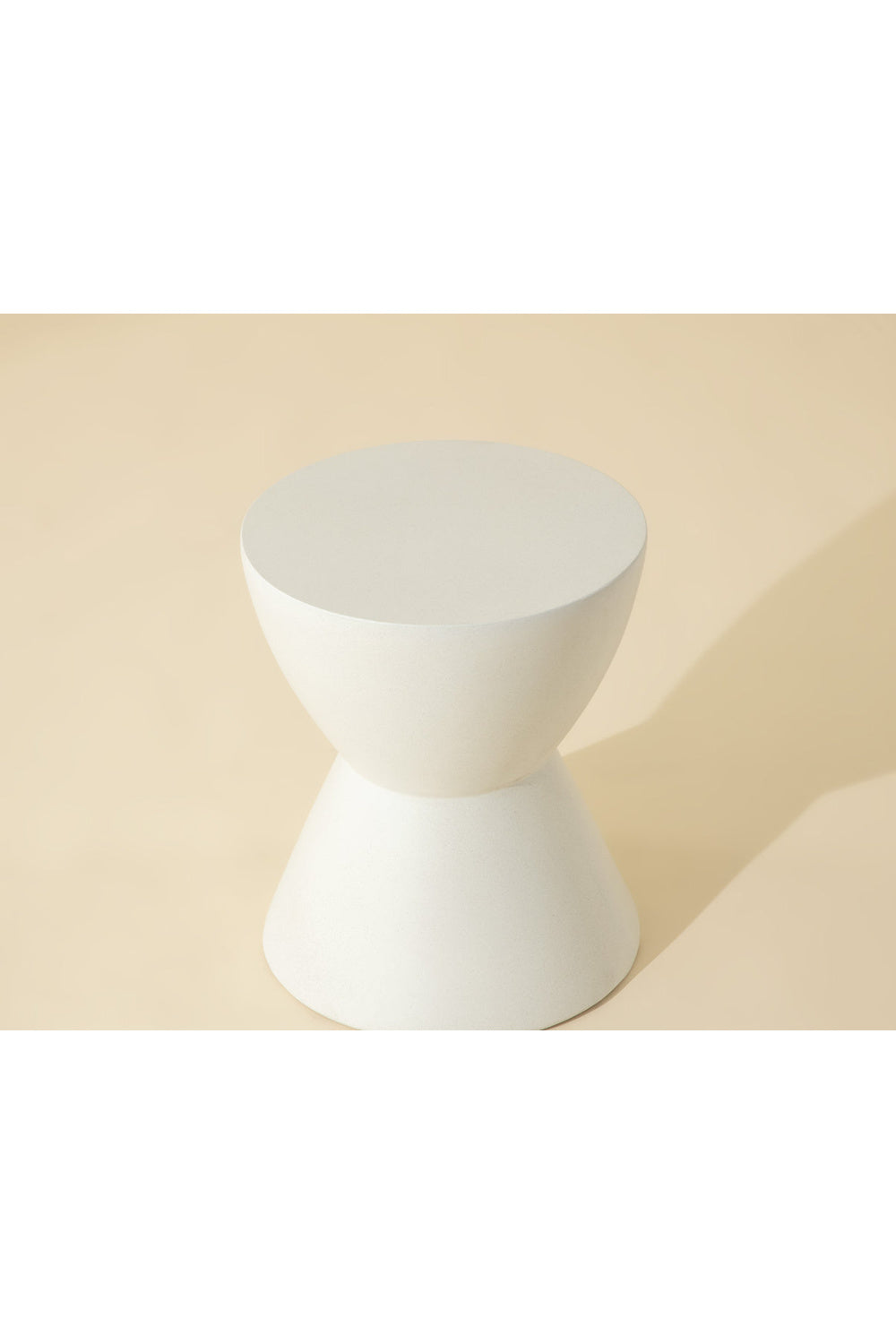 Modern European furniture - White Hourglass Indoor/Outdoor End Table - www.oroa.com | Oroa.com