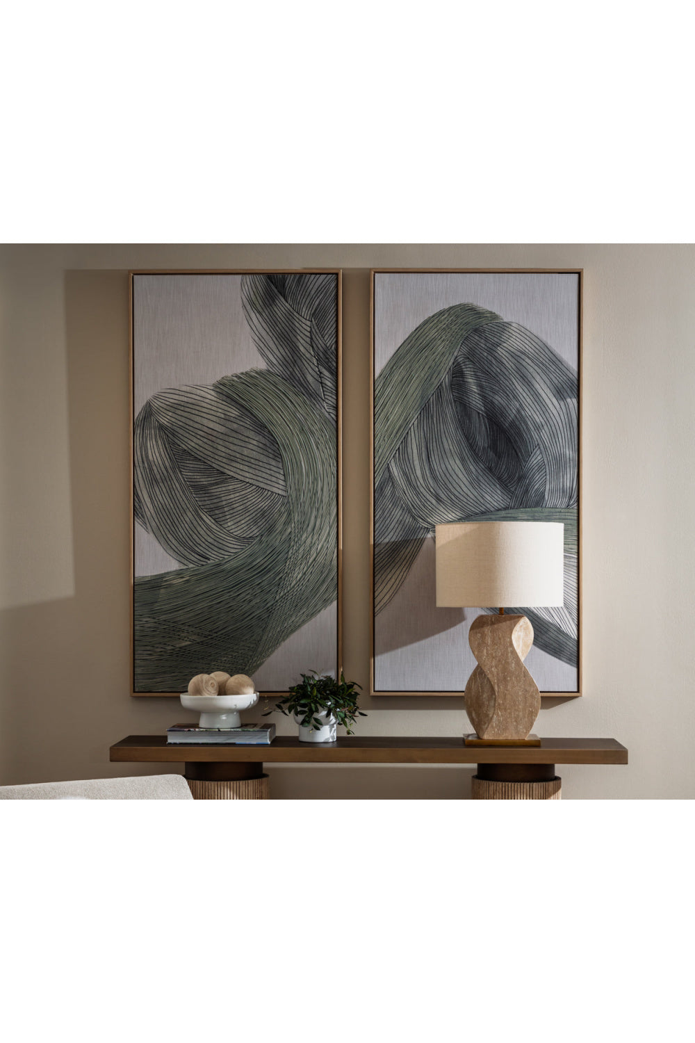 Modern European furniture - Minimalist Linear Abstract Wall Art Set (2) - www.oroa.com | Oroa.com