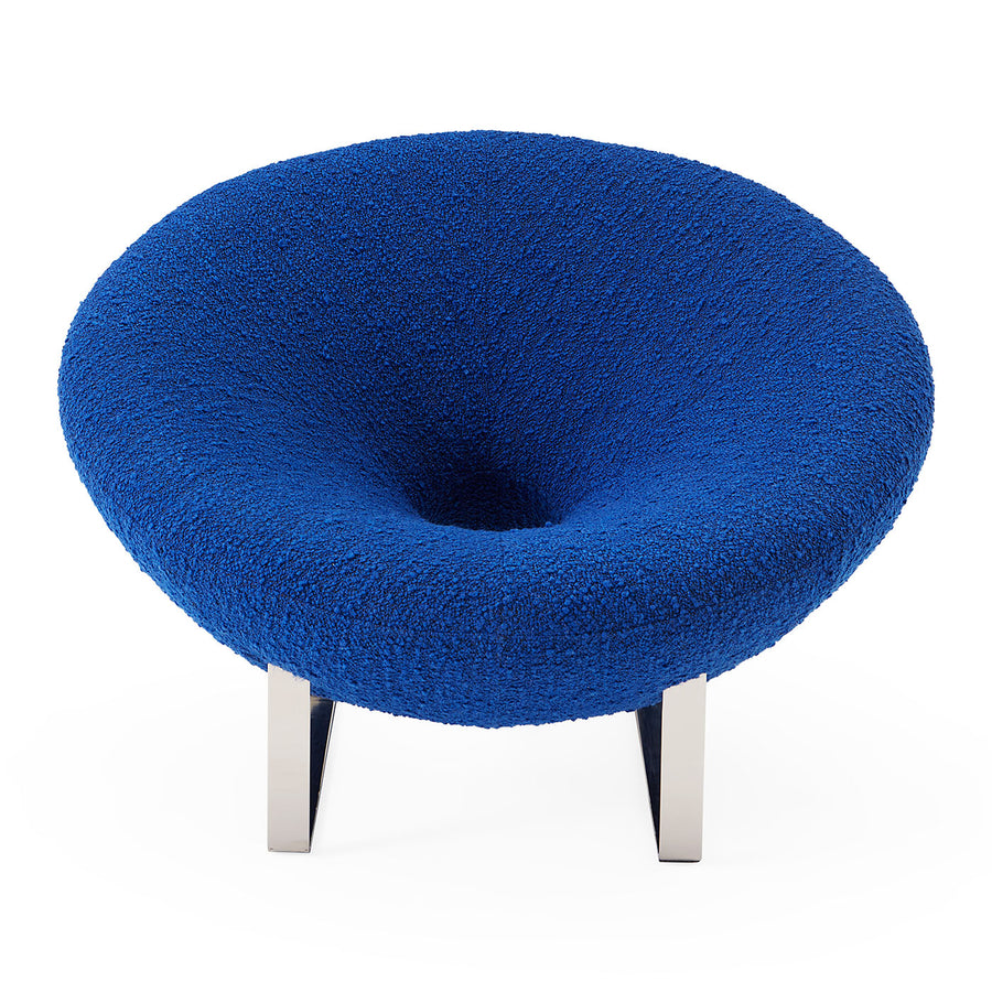 Round Bouclé Lounge Chair | Oroa.com