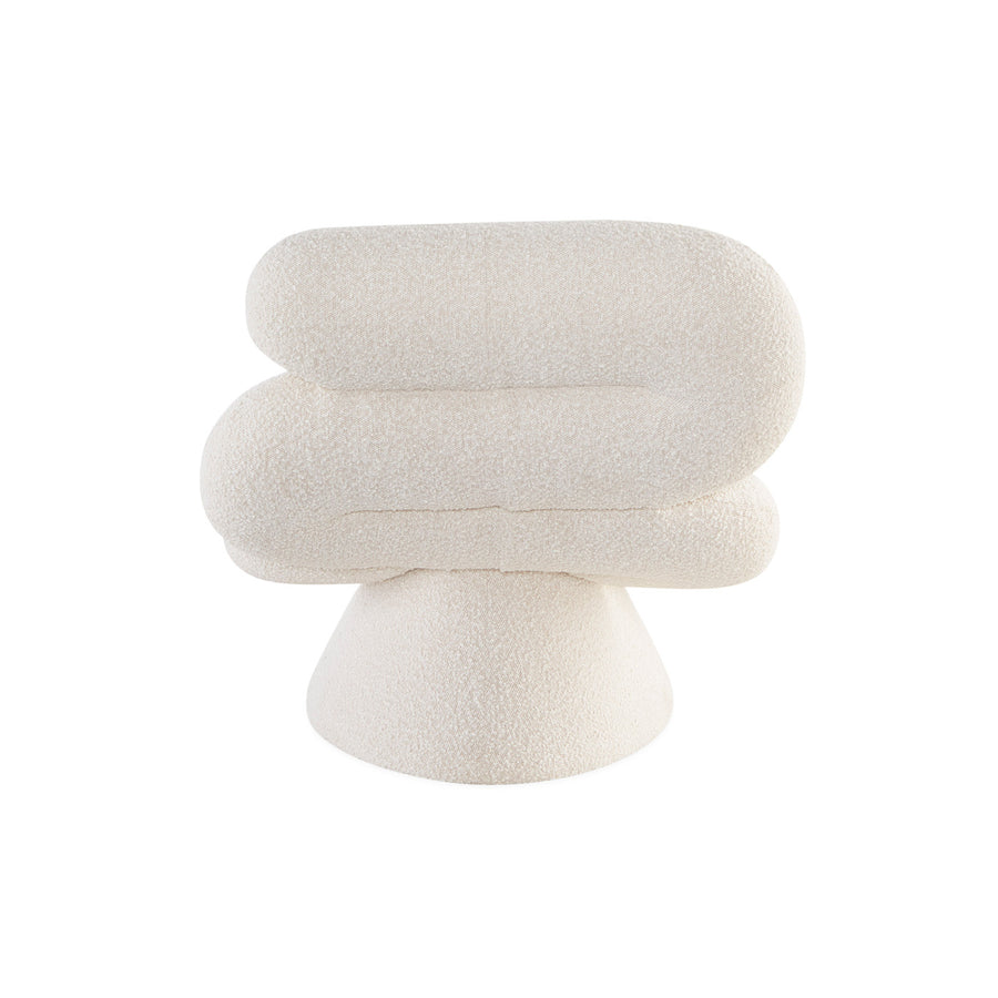 Tube-Shaped Bouclé Chaise Lounge | Oroa.com