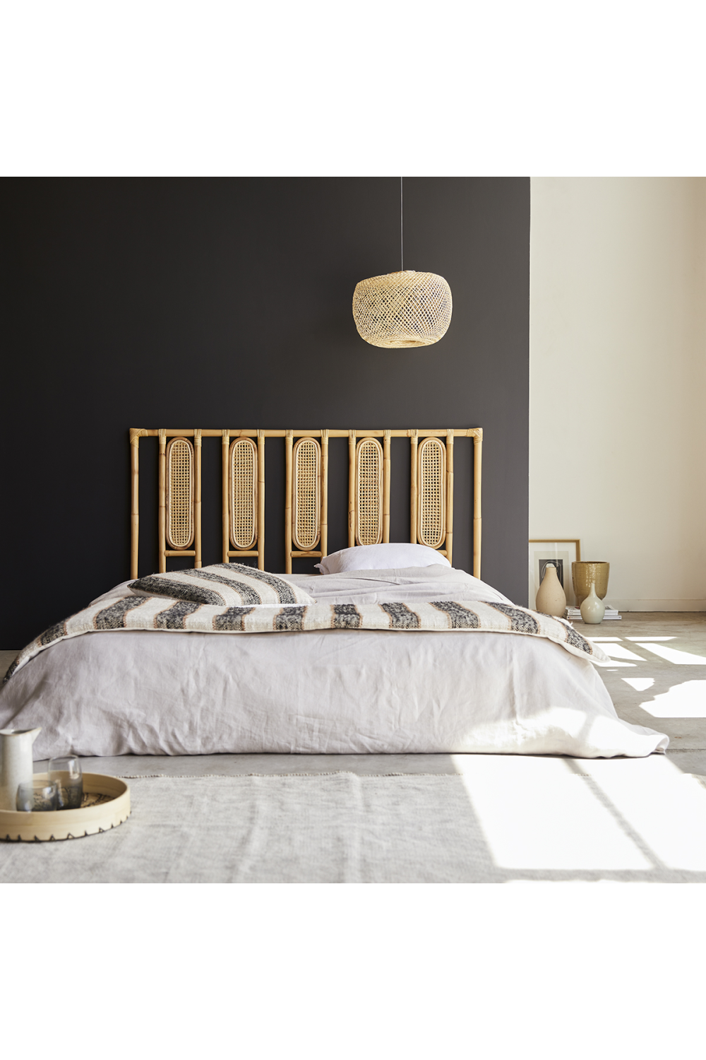 Caned Rattan Queen Headboard 63" | Oroa.com