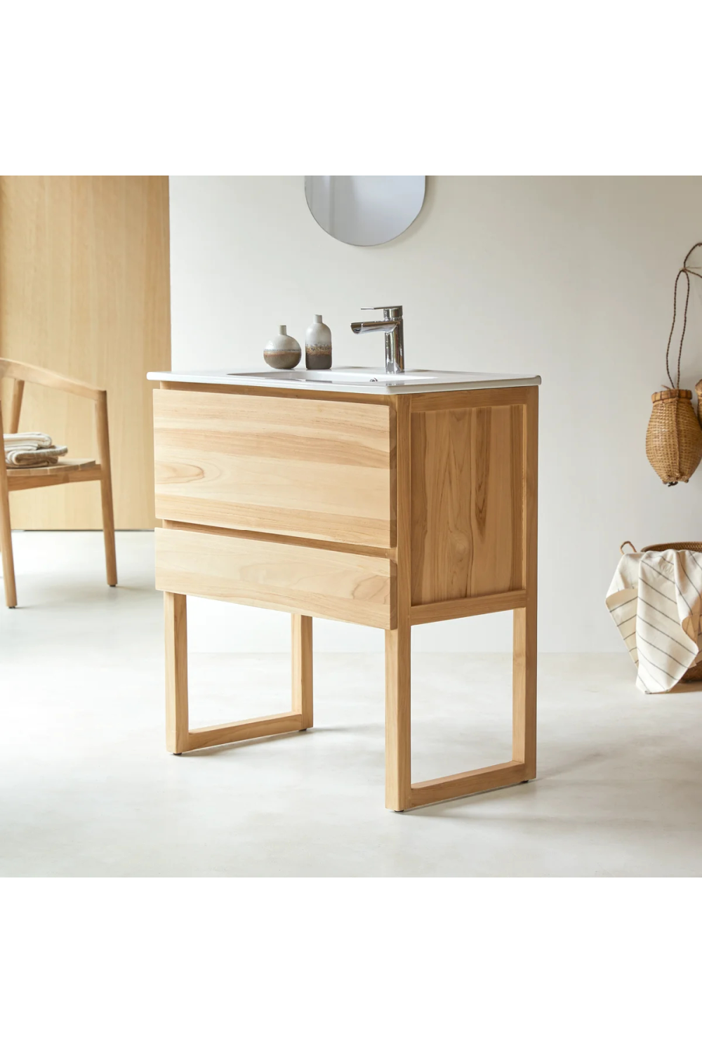 Ceramic Sink Bathroom Cabinet | Oroa.com