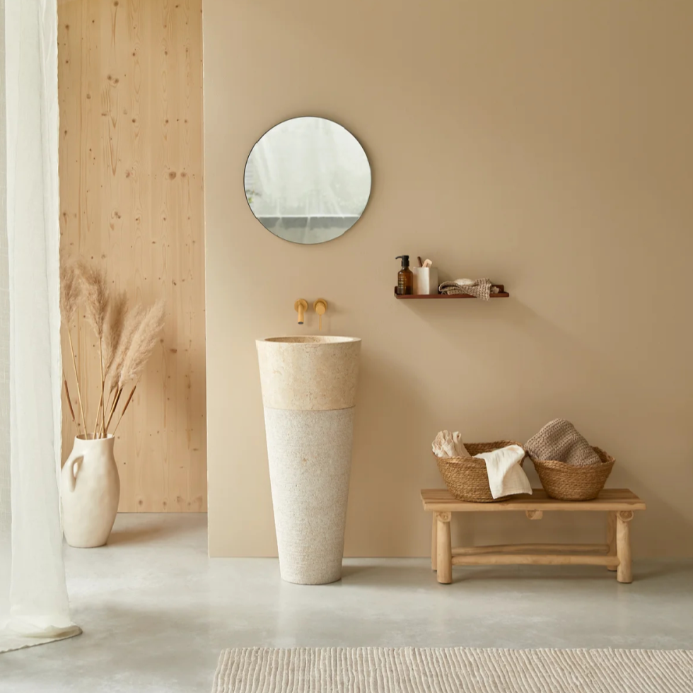 Cream Marble Conical Sink | Oroa.com