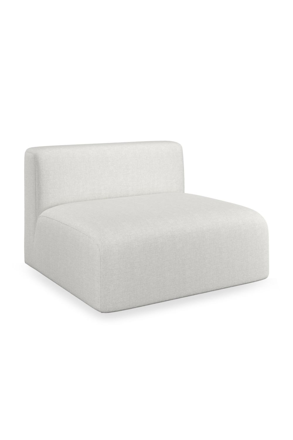 White Ribbed Linen Lounge Chair | Oroa.com