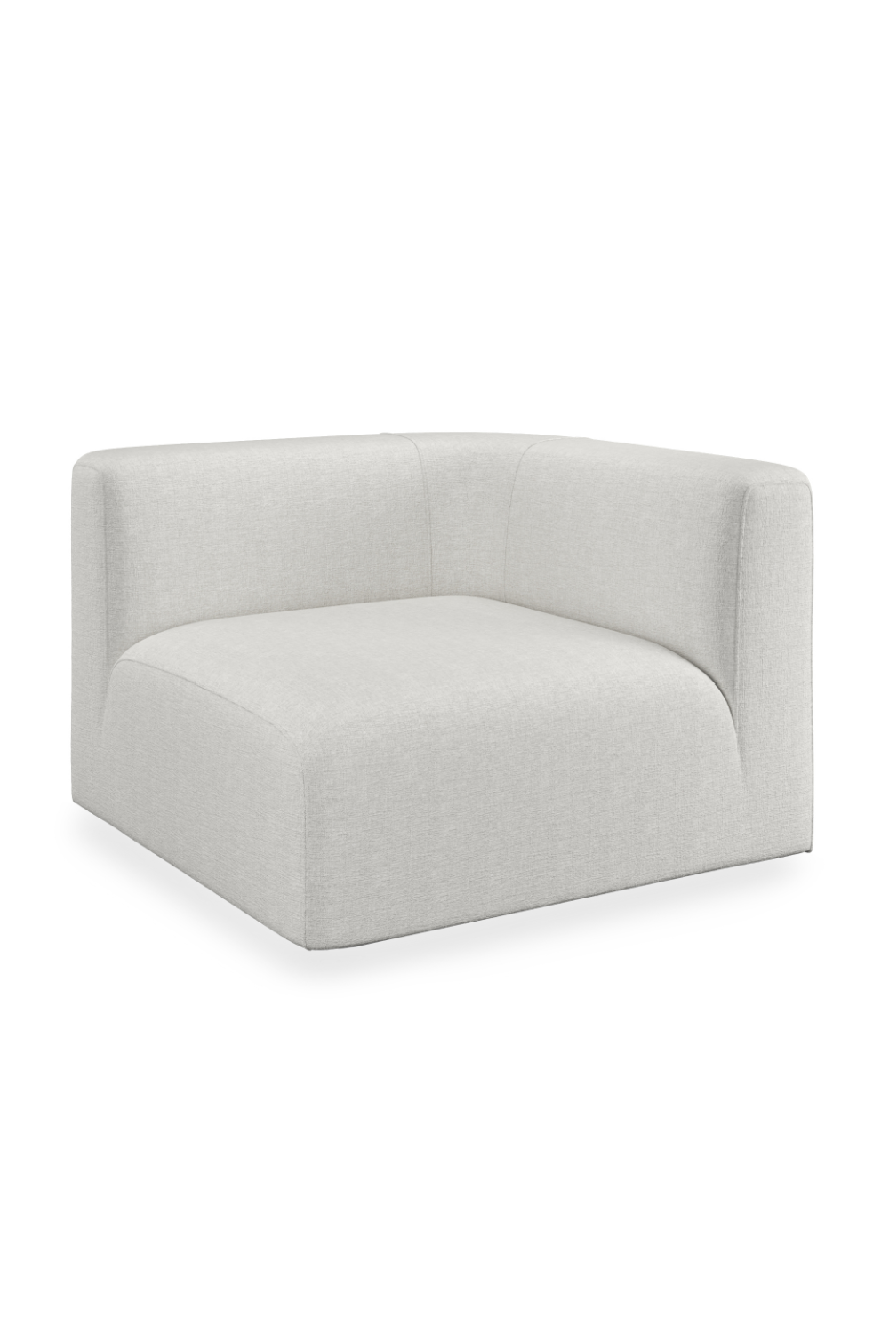White Ribbed Linen Lounge Chair | Oroa.com
