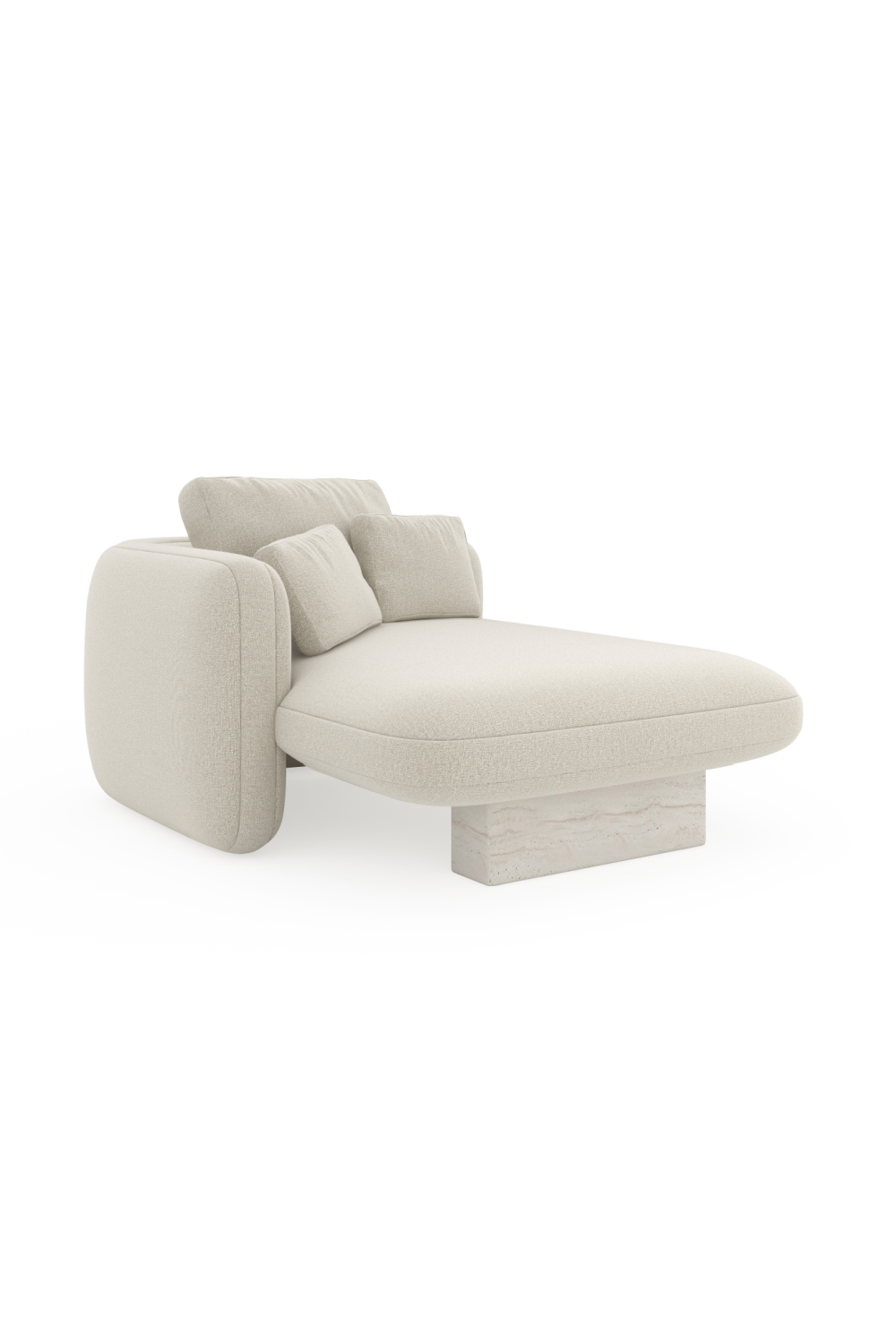 Ecru Linen Chaise Longue | Oroa.com