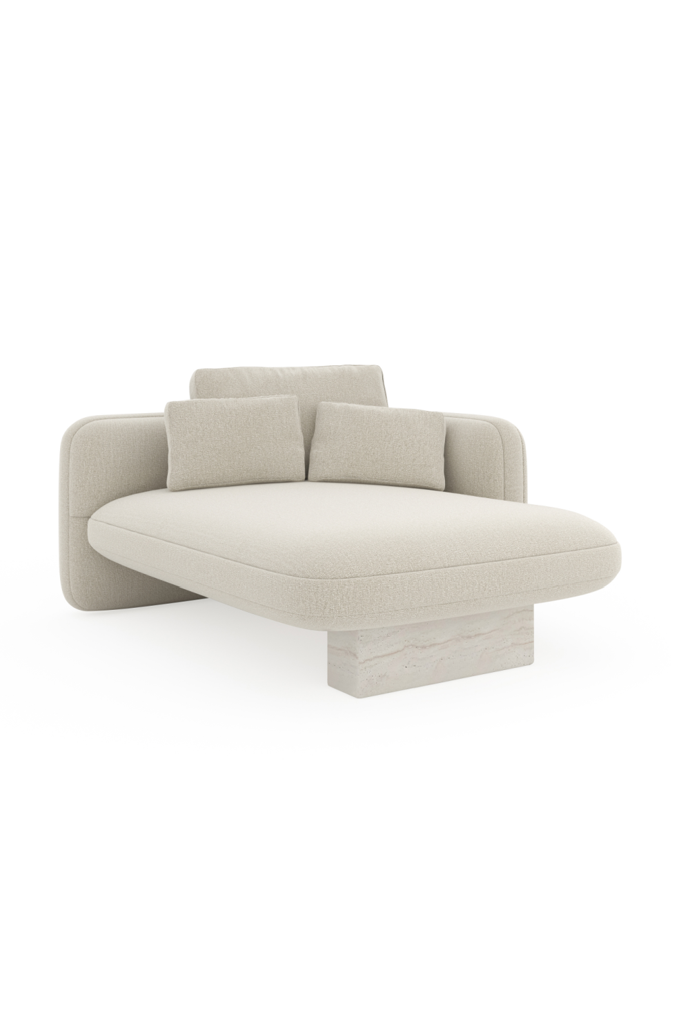 Ecru Linen Chaise Longue | Oroa.com