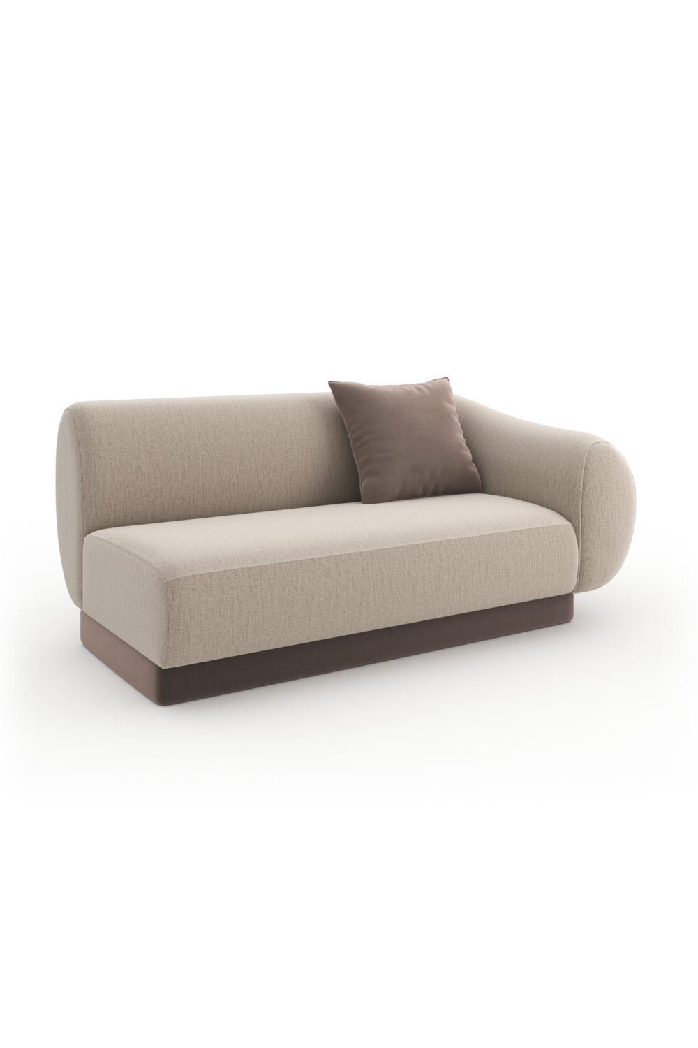 Beige Ribbed Linen Loveseat | Oroa.com