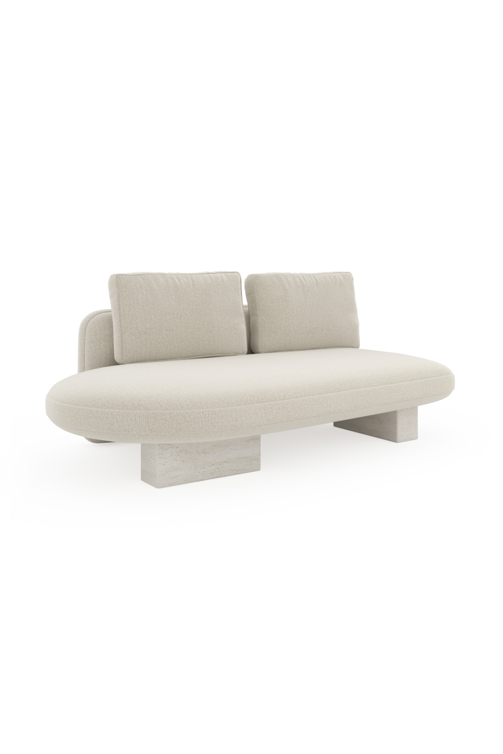 Ecru Linen Armless Bumper | Oroa.com