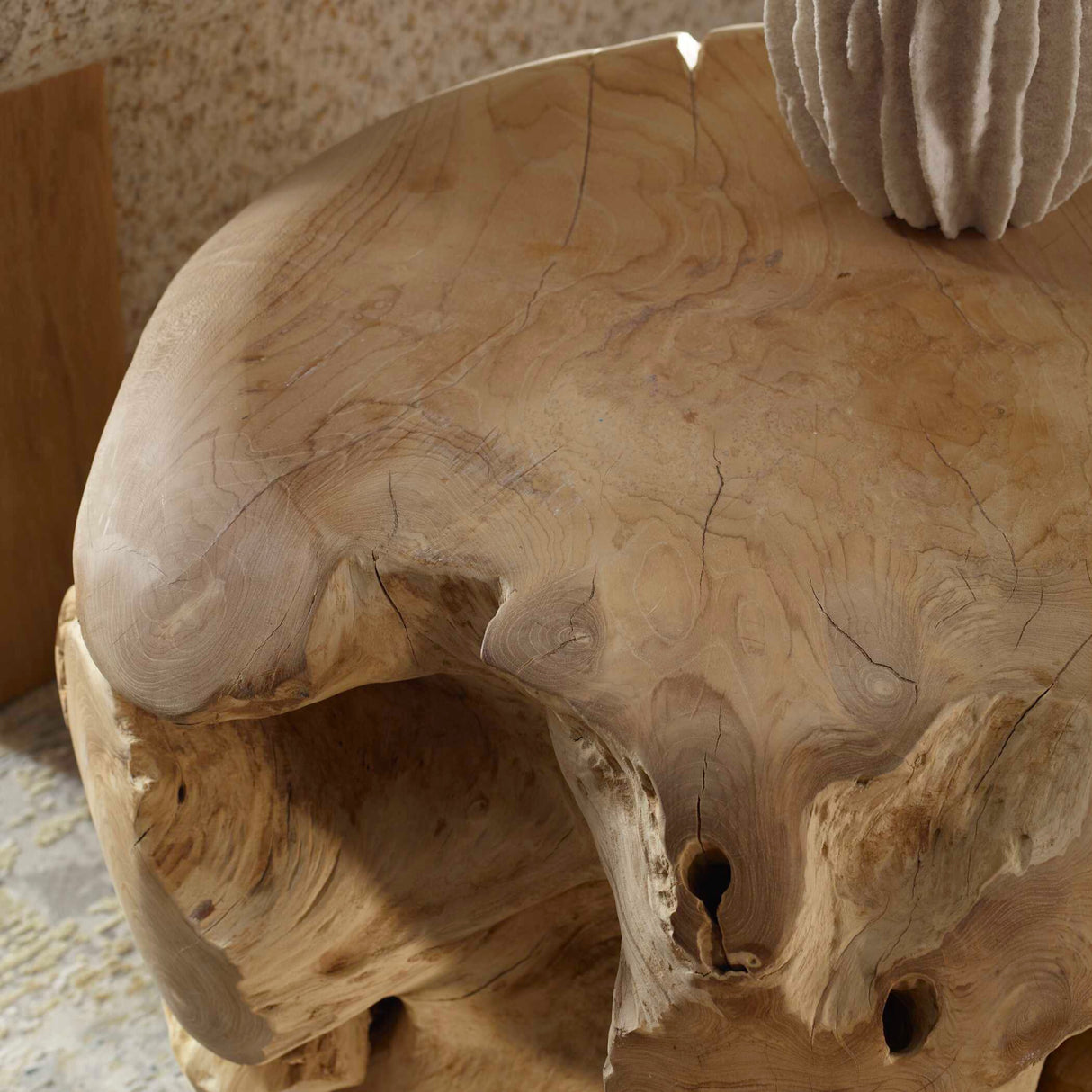 Organic Bleached Teak Side Table | Oroa.com