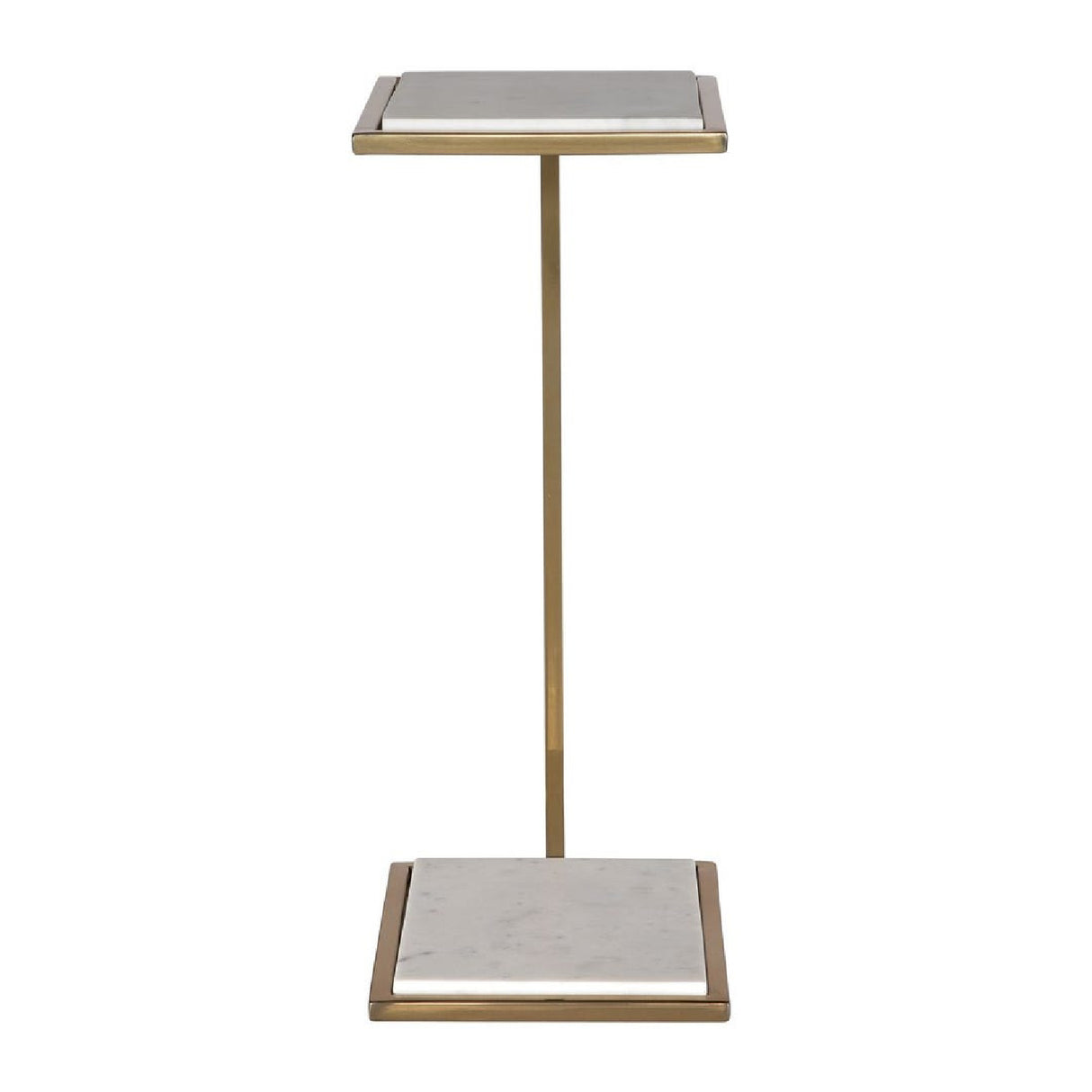 Modern European furniture - White Marble C-Shaped Drink Table - www.oroa.com | Oroa.com