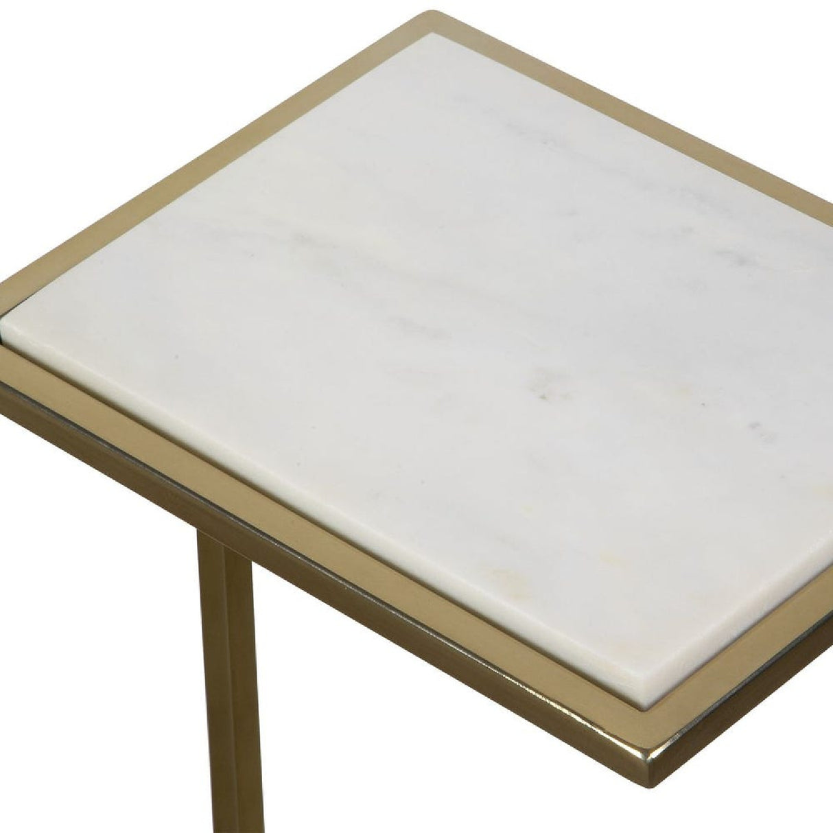 Modern European furniture - White Marble C-Shaped Drink Table - www.oroa.com | Oroa.com