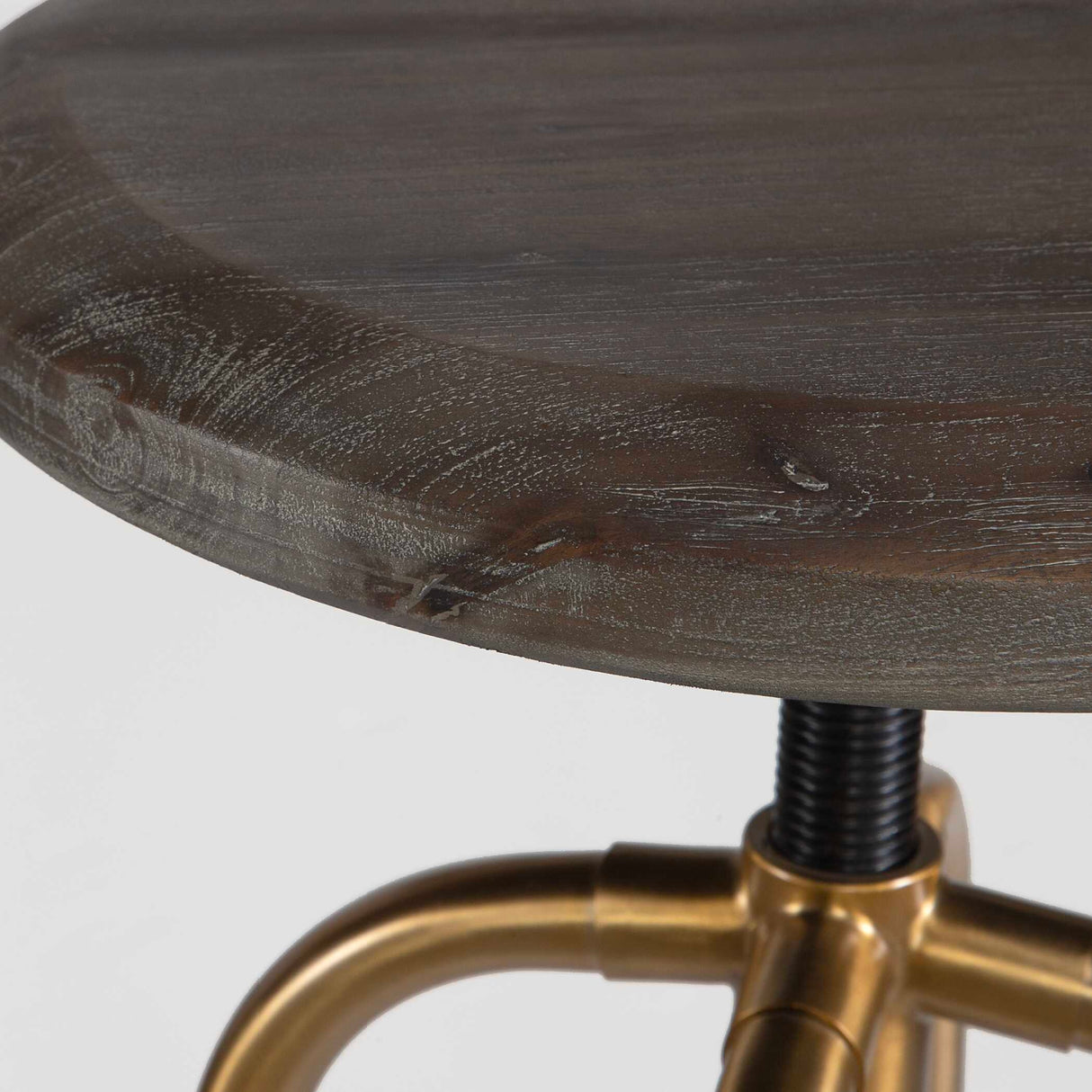 Modern European furniture - Acacia Top Adjustable Counter Stool - www.oroa.com | Oroa.com