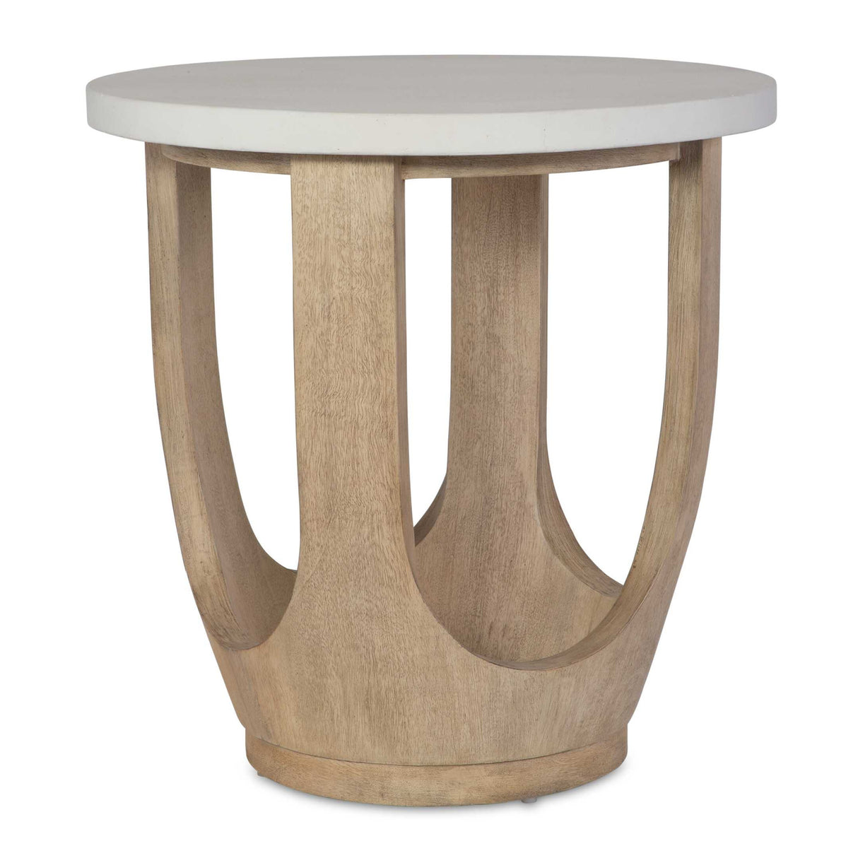 Modern European furniture - White Limestone Side Table - www.oroa.com | Oroa.com