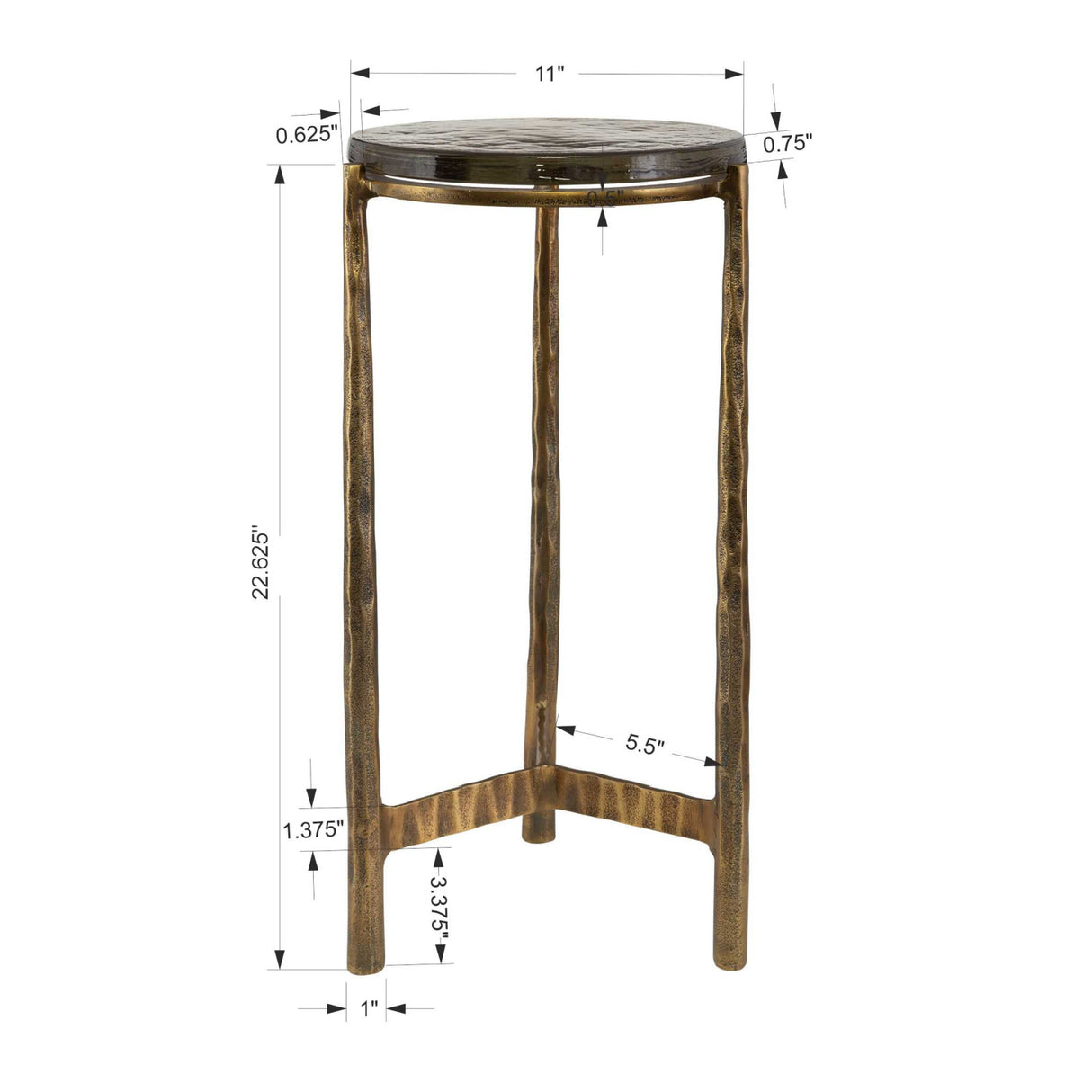 Round Glass Indoor/Outdoor Accent Table | Oroa.com