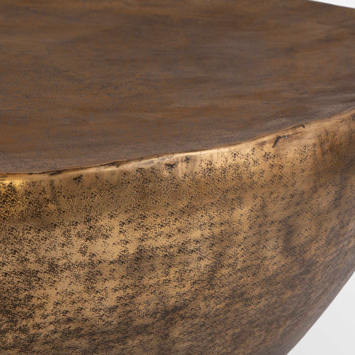 Modern European furniture - Antique Gold Round Coffee Table - www.oroa.com | Oroa.com