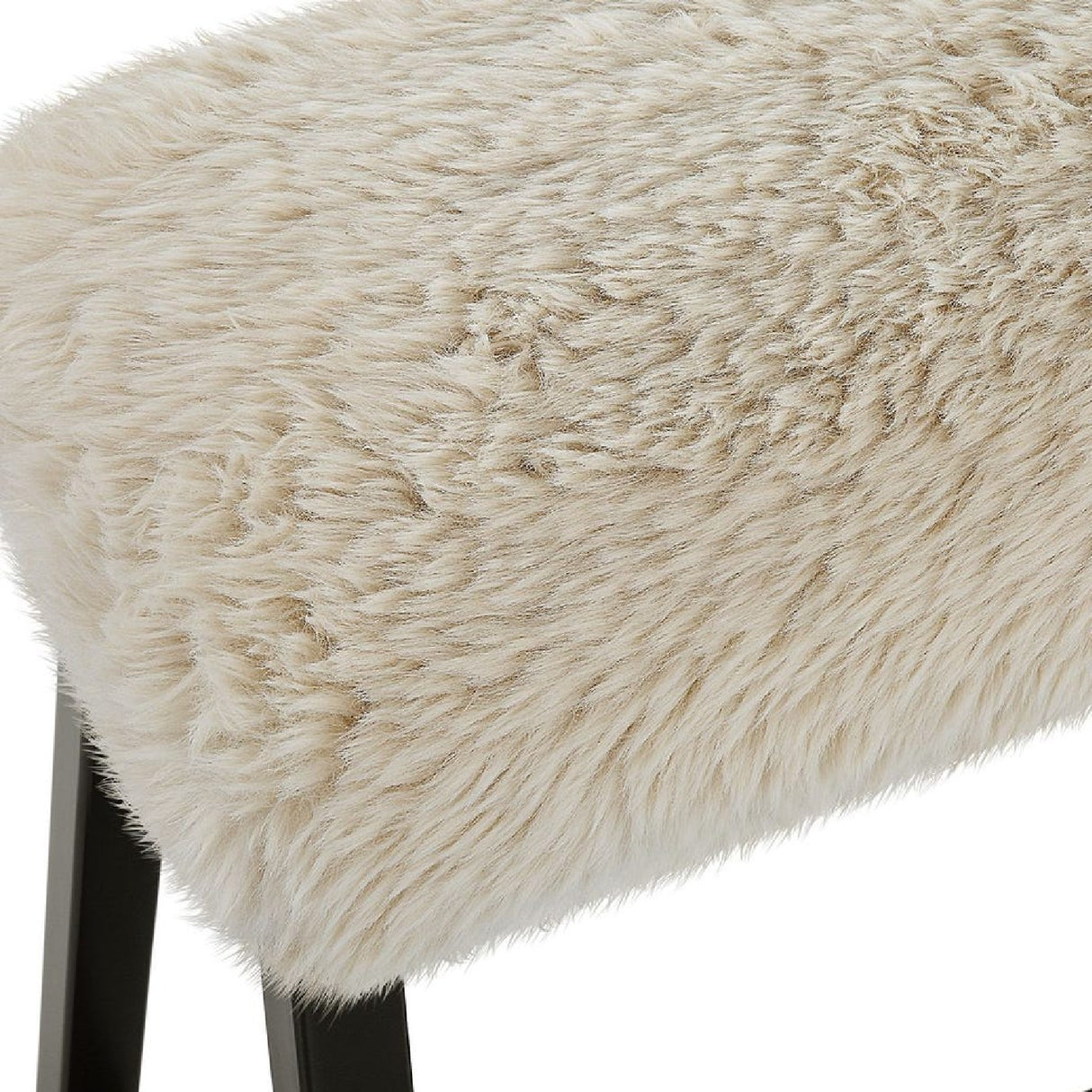 Modern European furniture - Beige Long-Haired Sheepskin Bench - www.oroa.com | Oroa.com