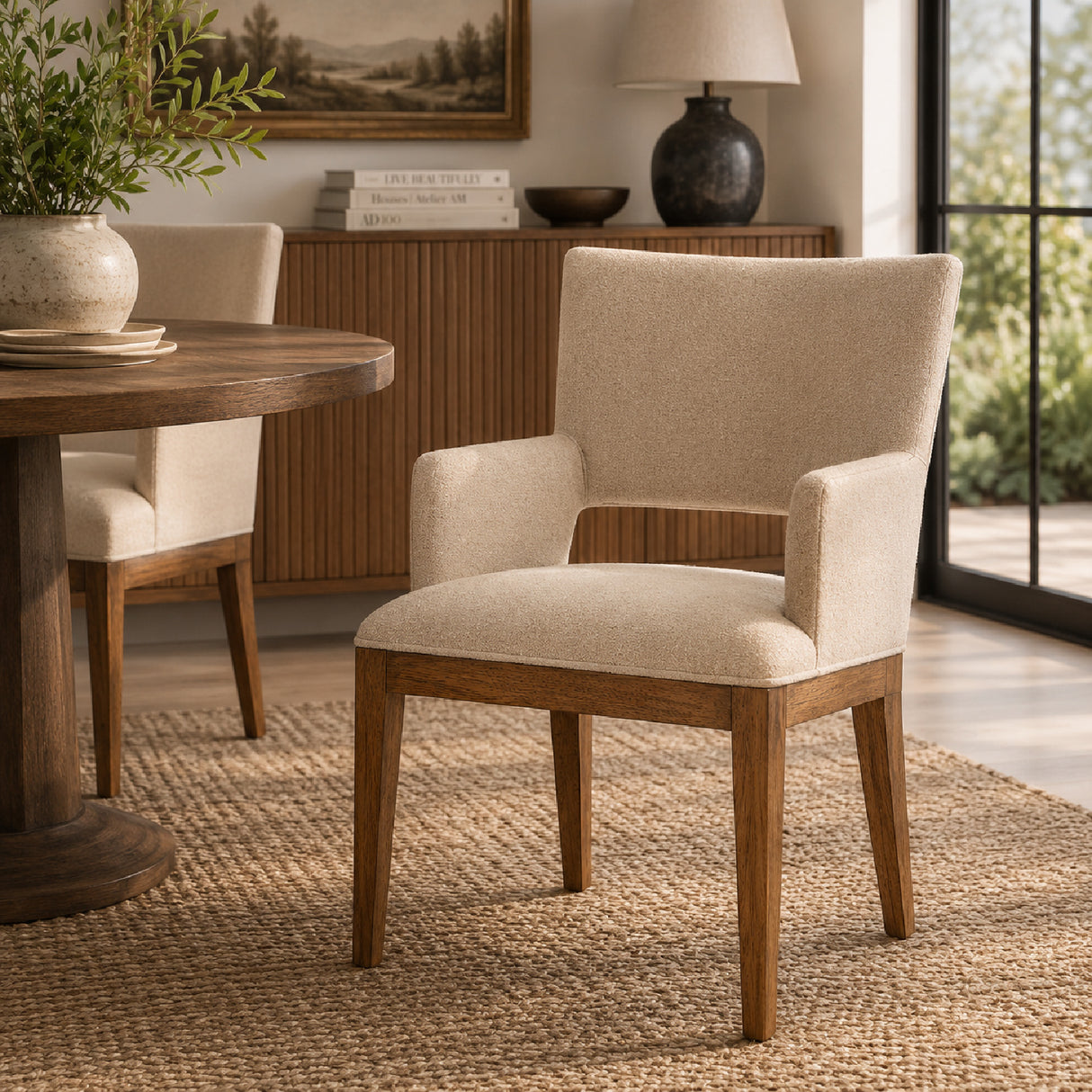 Cream Open-Back Dining Chair | Oroa.com
