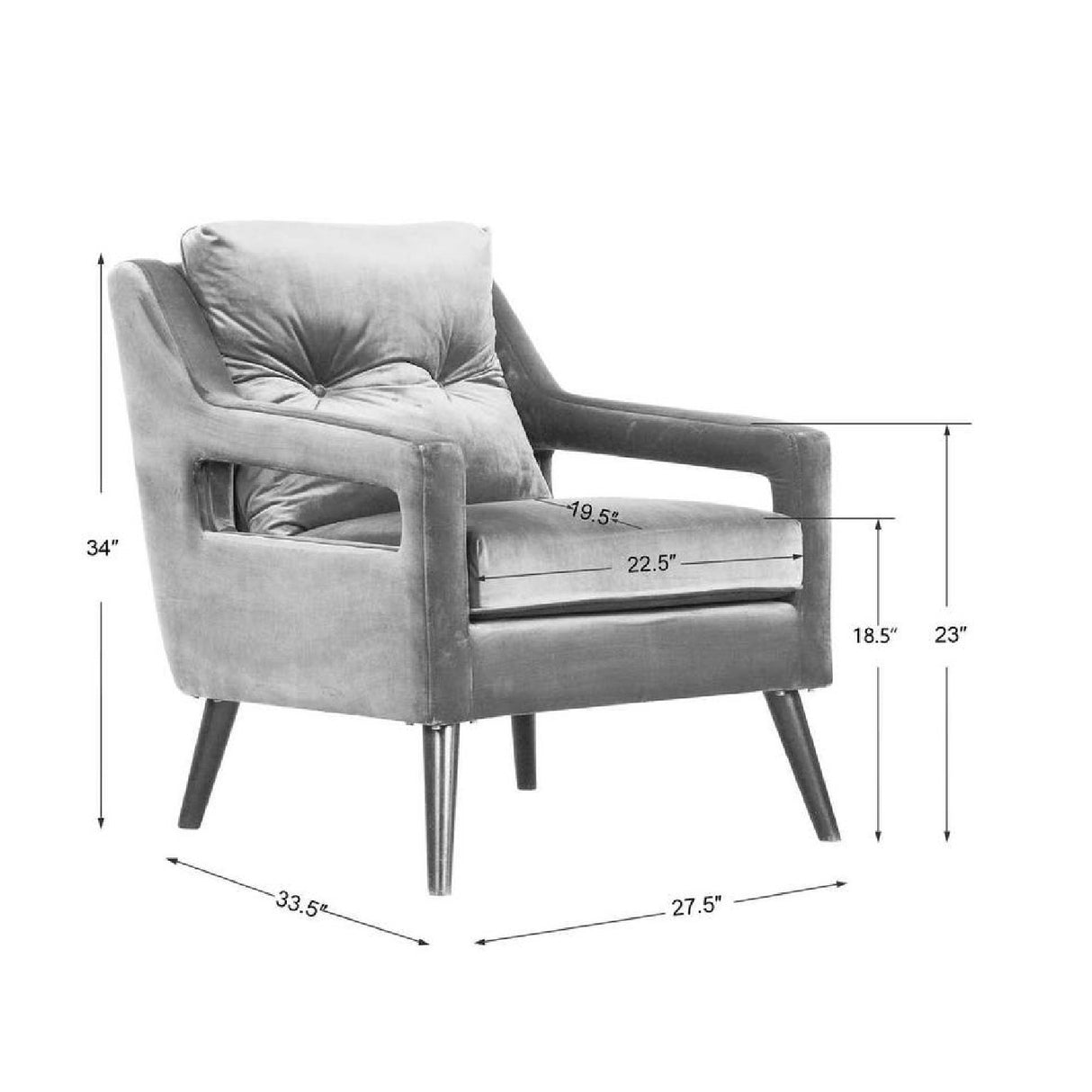 Button-Tufted Lounge Chair | Oroa.com