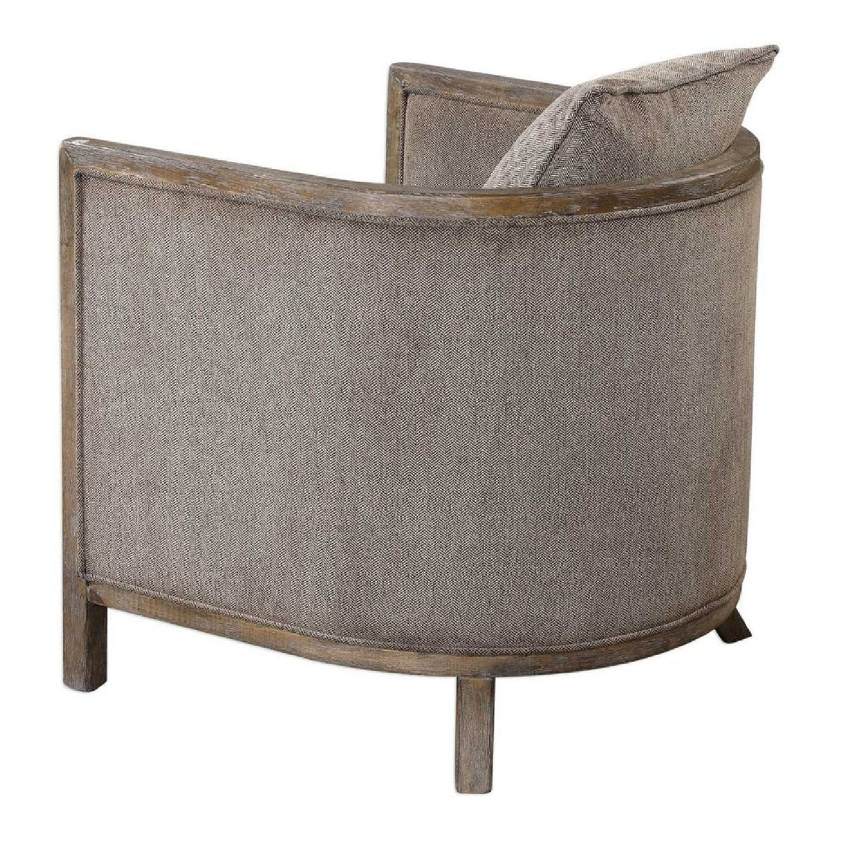 Modern European furniture - Brown Chenille Accent Tub Chair - www.oroa.com | Oroa.com