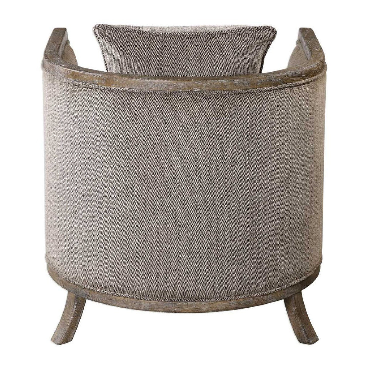 Modern European furniture - Brown Chenille Accent Tub Chair - www.oroa.com | Oroa.com