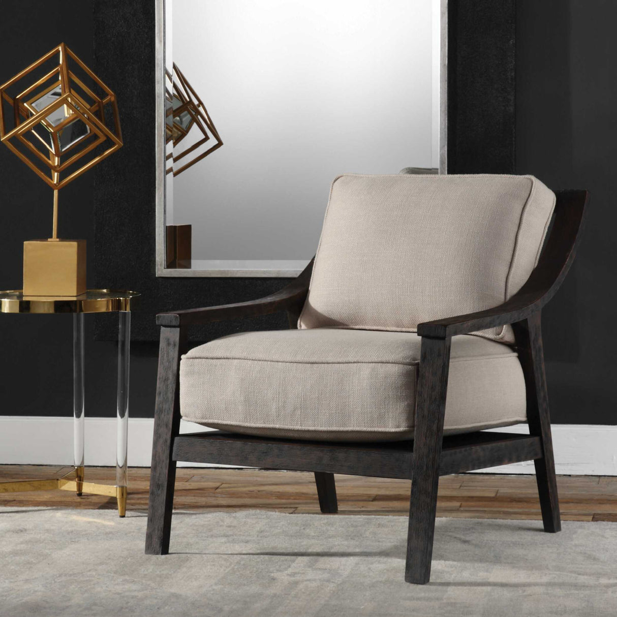 Rustic Hardwood Lounge Chair | Oroa.com