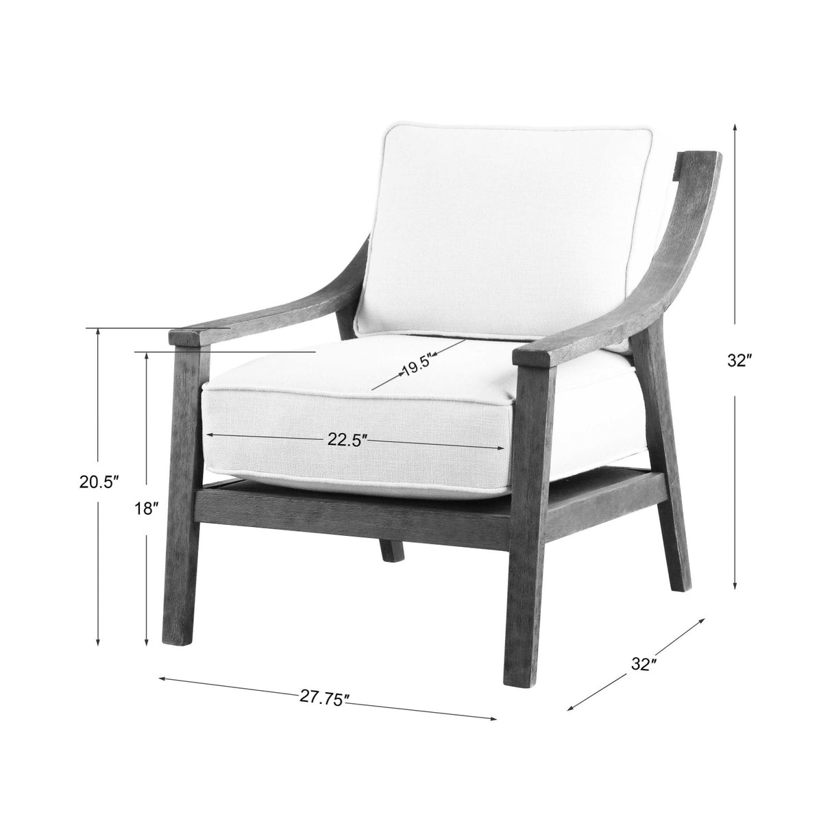 Rustic Hardwood Lounge Chair | Oroa.com