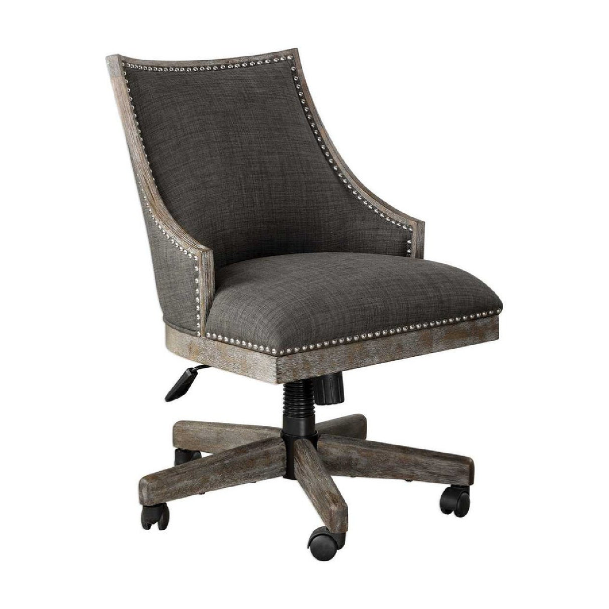 Modern European furniture - Gray Linen Desk Chair - www.oroa.com | Oroa.com