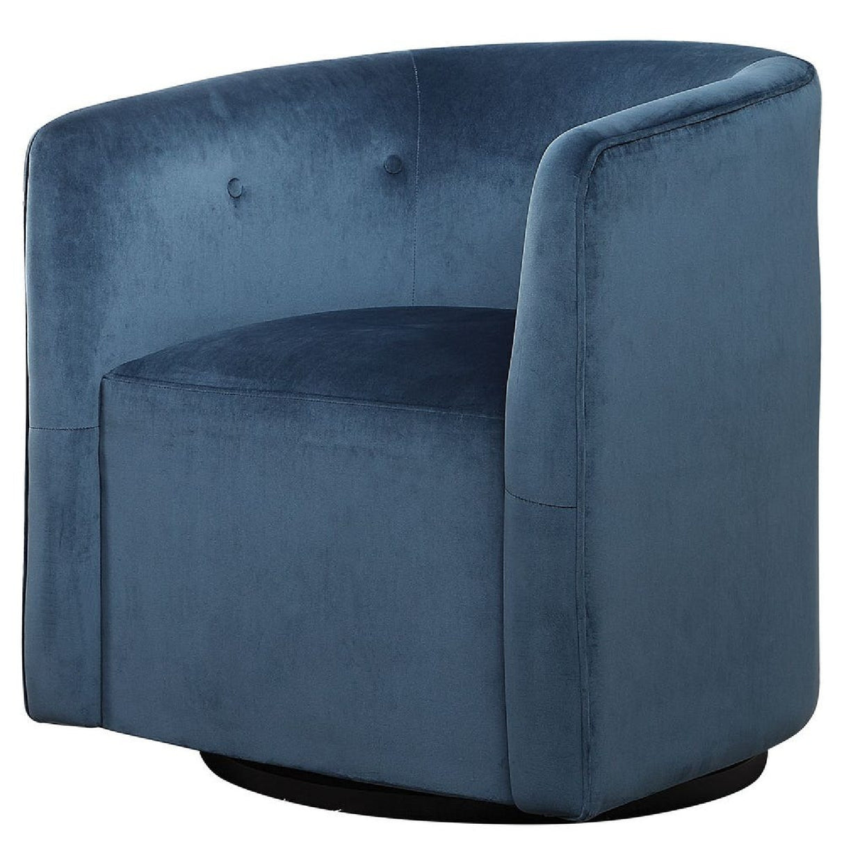 Modern European furniture - Blue Velvet Swivel Chair - www.oroa.com | Oroa.com