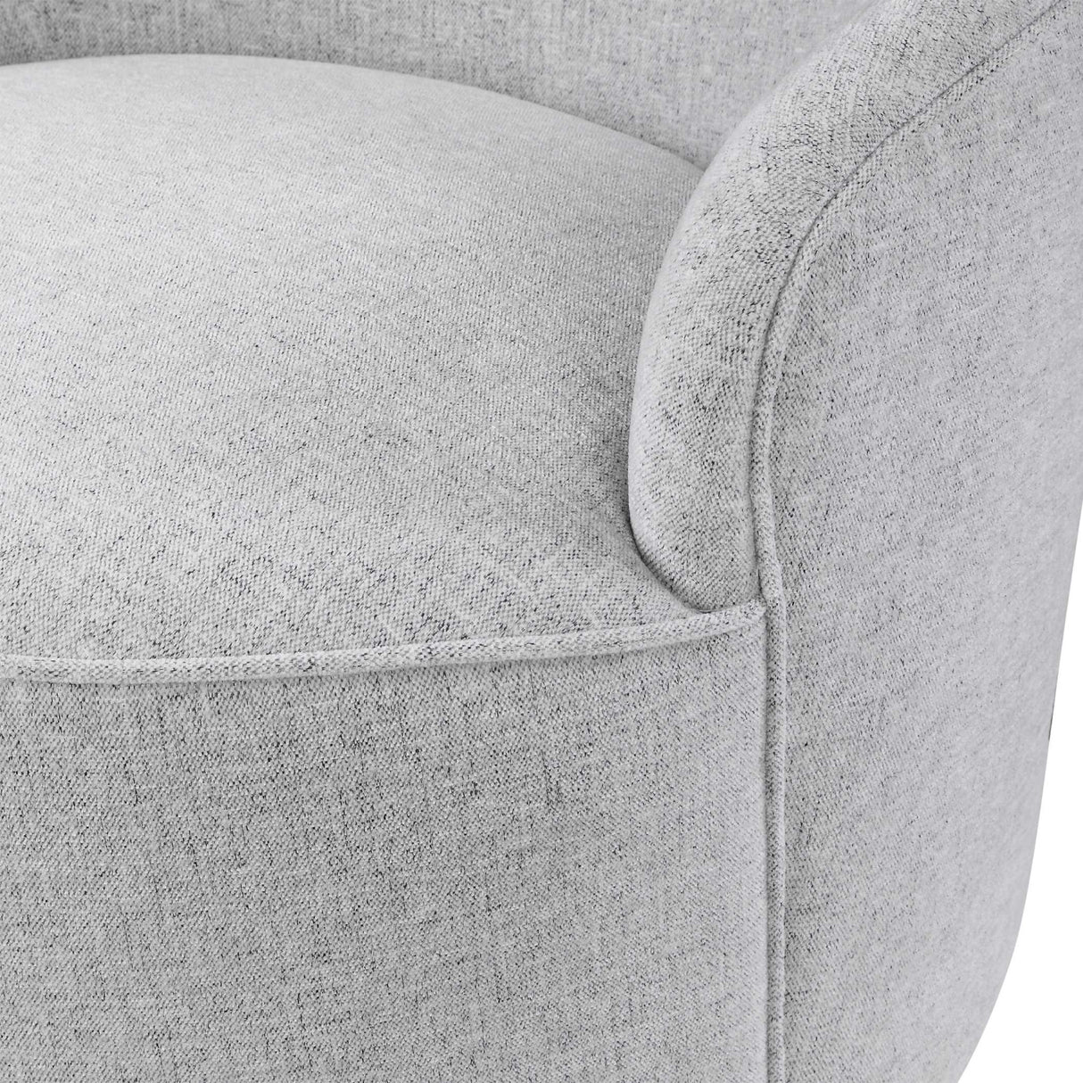 White Linen Blend Swivel Chair | Oroa.com