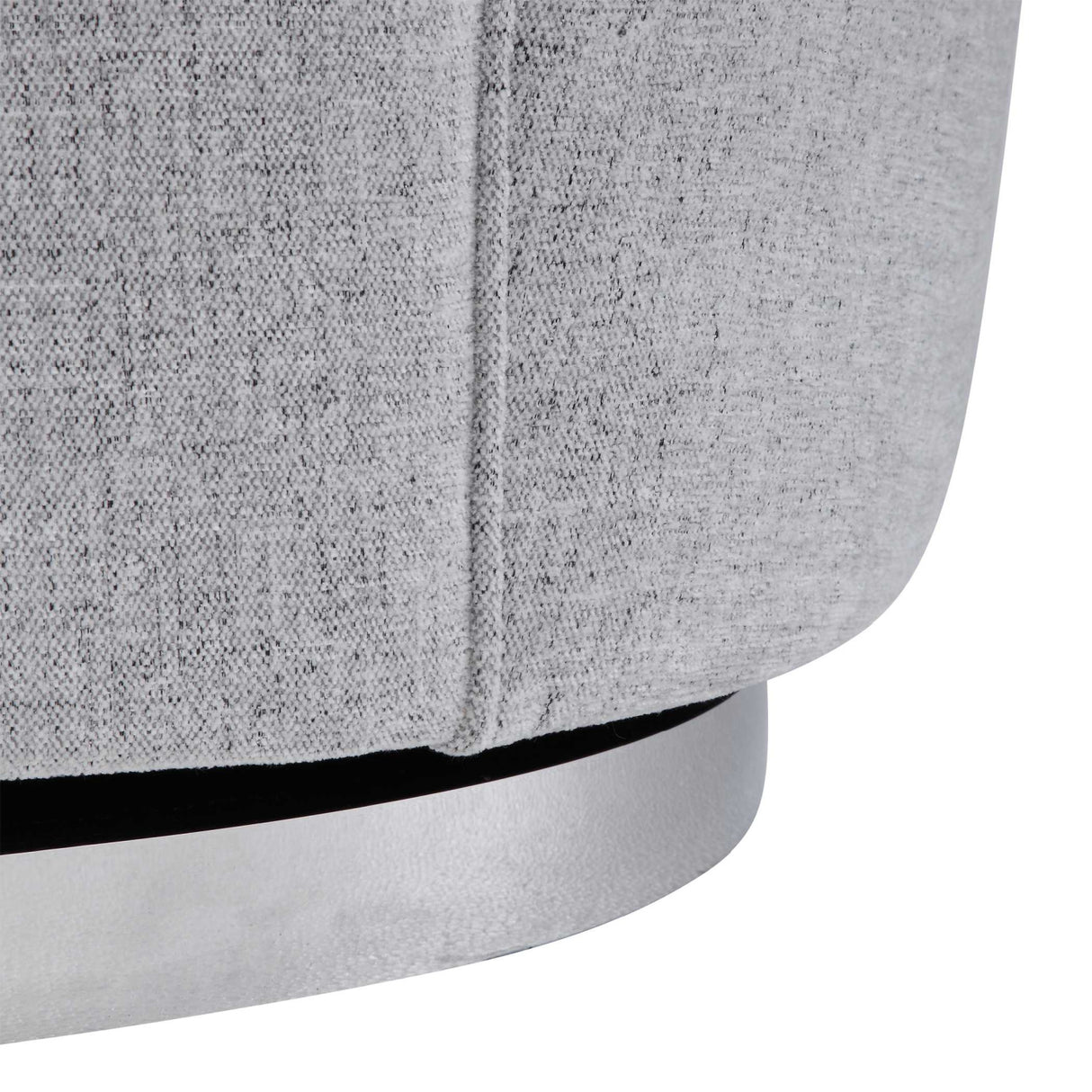 White Linen Blend Swivel Chair | Oroa.com