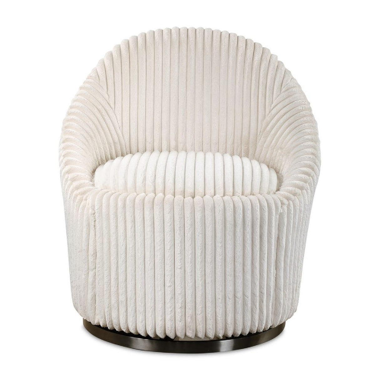 Fluted Chenille Swivel Chair | Oroa.com