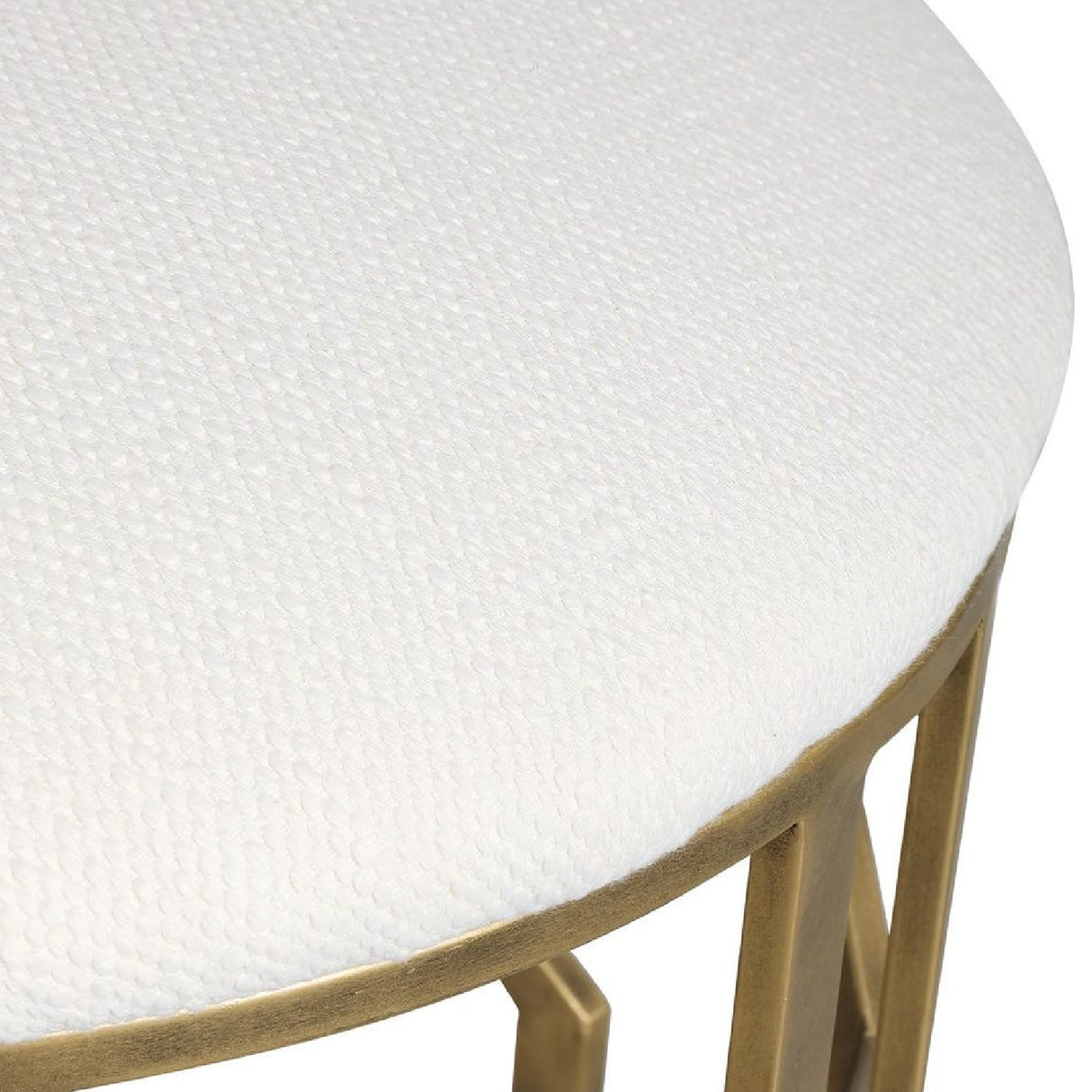 Modern European furniture - Gold Openwork Accent Stool - www.oroa.com | Oroa.com