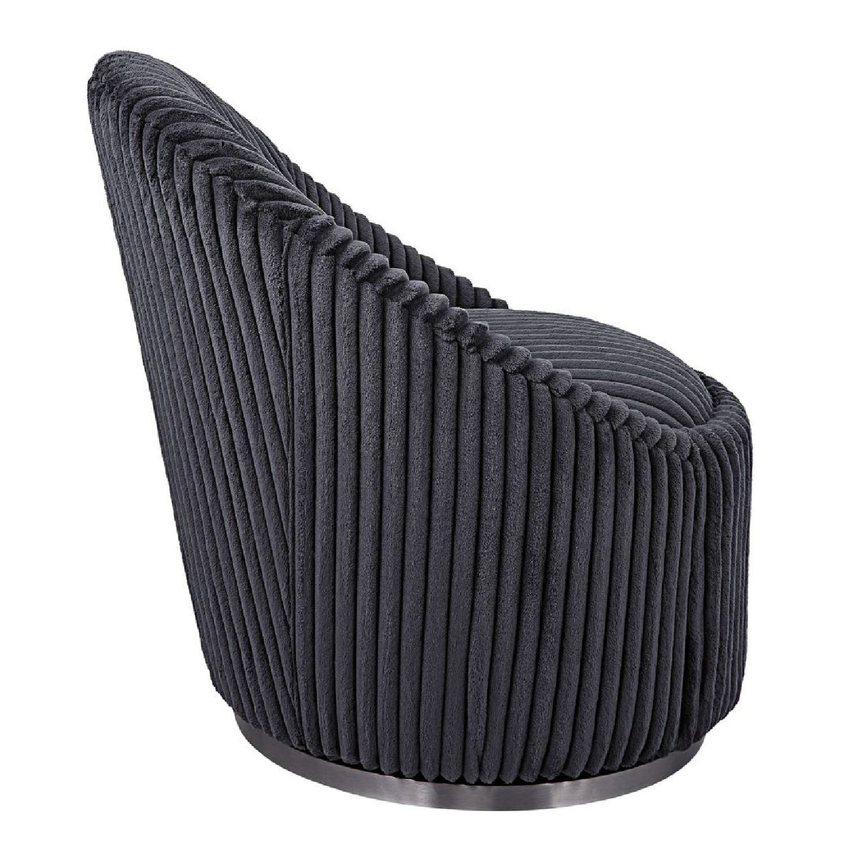 Fluted Chenille Swivel Chair | Oroa.com