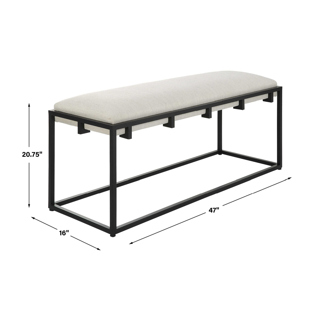 Modern European furniture - White Waffle Seat Bench - www.oroa.com | Oroa.com
