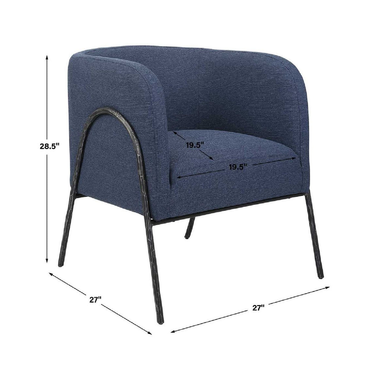 Barrel-Back Scandinavian Accent Chair | Oroa.com