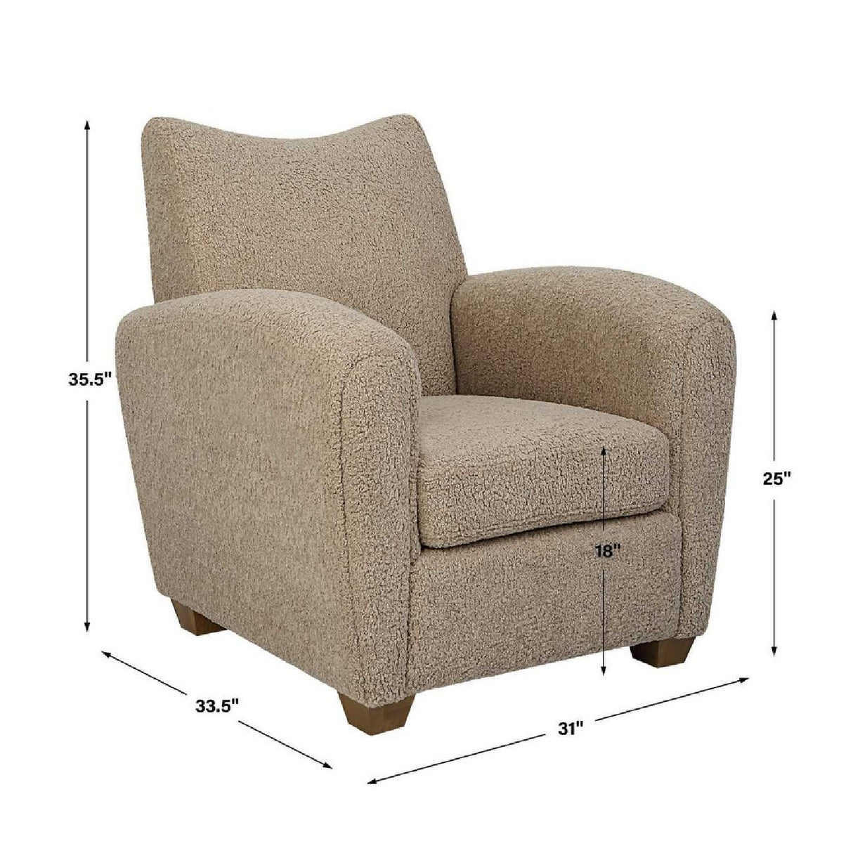 Shearling-Inspired Accent Chair | Oroa.com