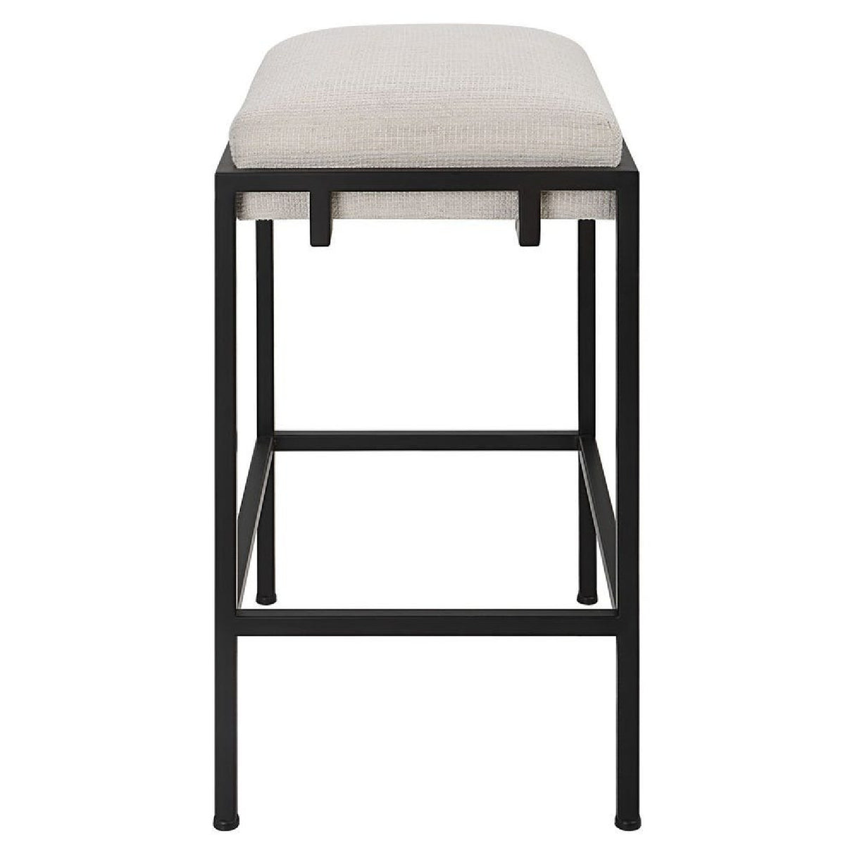 Modern European furniture - White Fabric Seat Counter Stool - www.oroa.com | Oroa.com