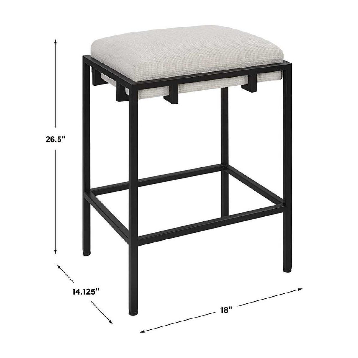 Modern European furniture - White Fabric Seat Counter Stool - www.oroa.com | Oroa.com