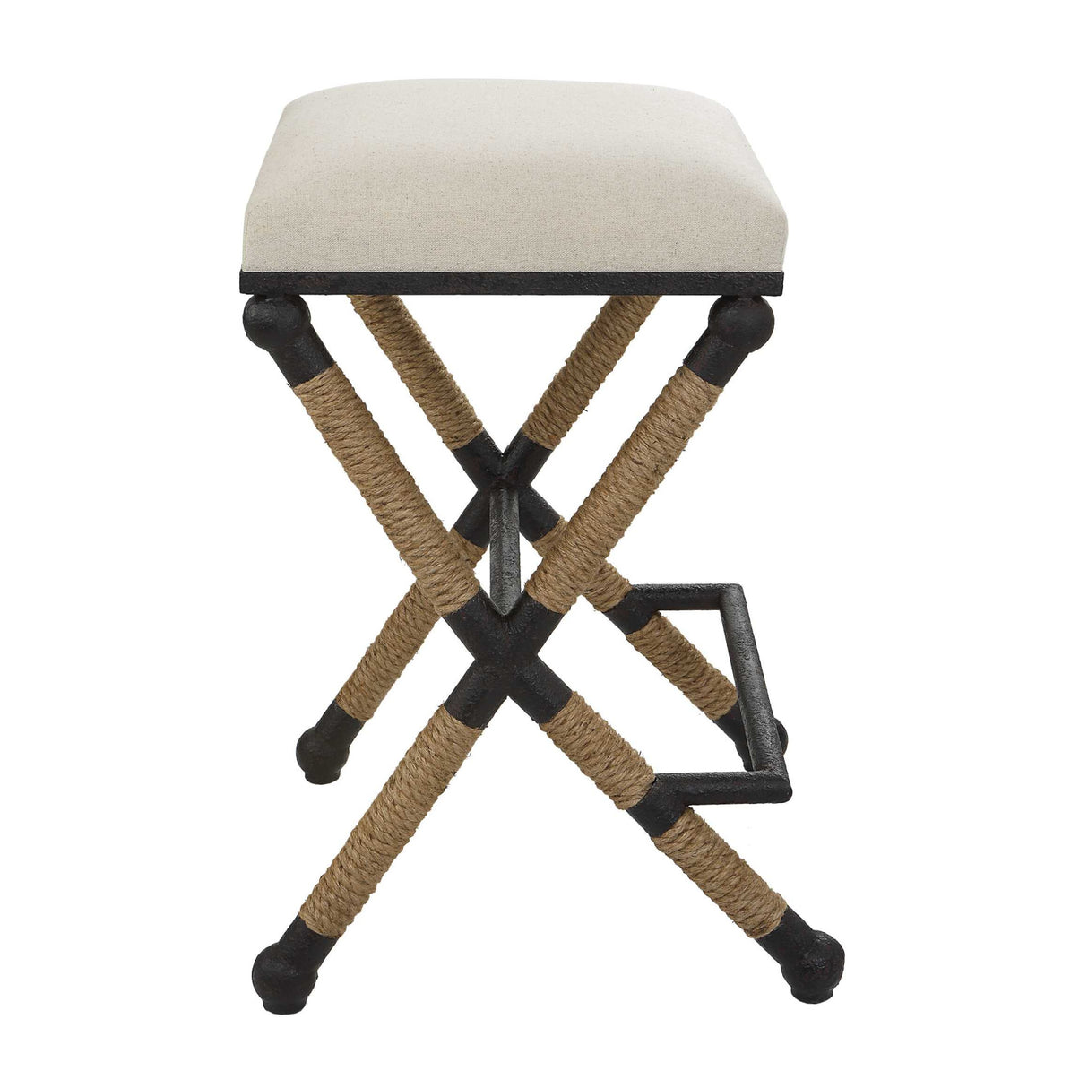 Modern European furniture - Cream Cotton Counter Stool - www.oroa.com | Oroa.com
