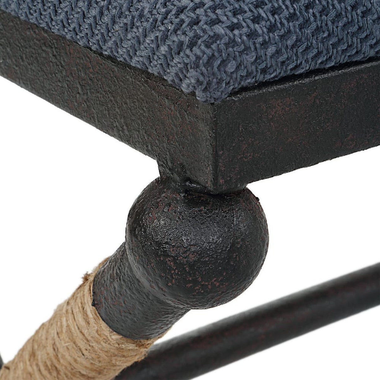 Modern European furniture - Blue Cotton Blend Bench - www.oroa.com | Oroa.com