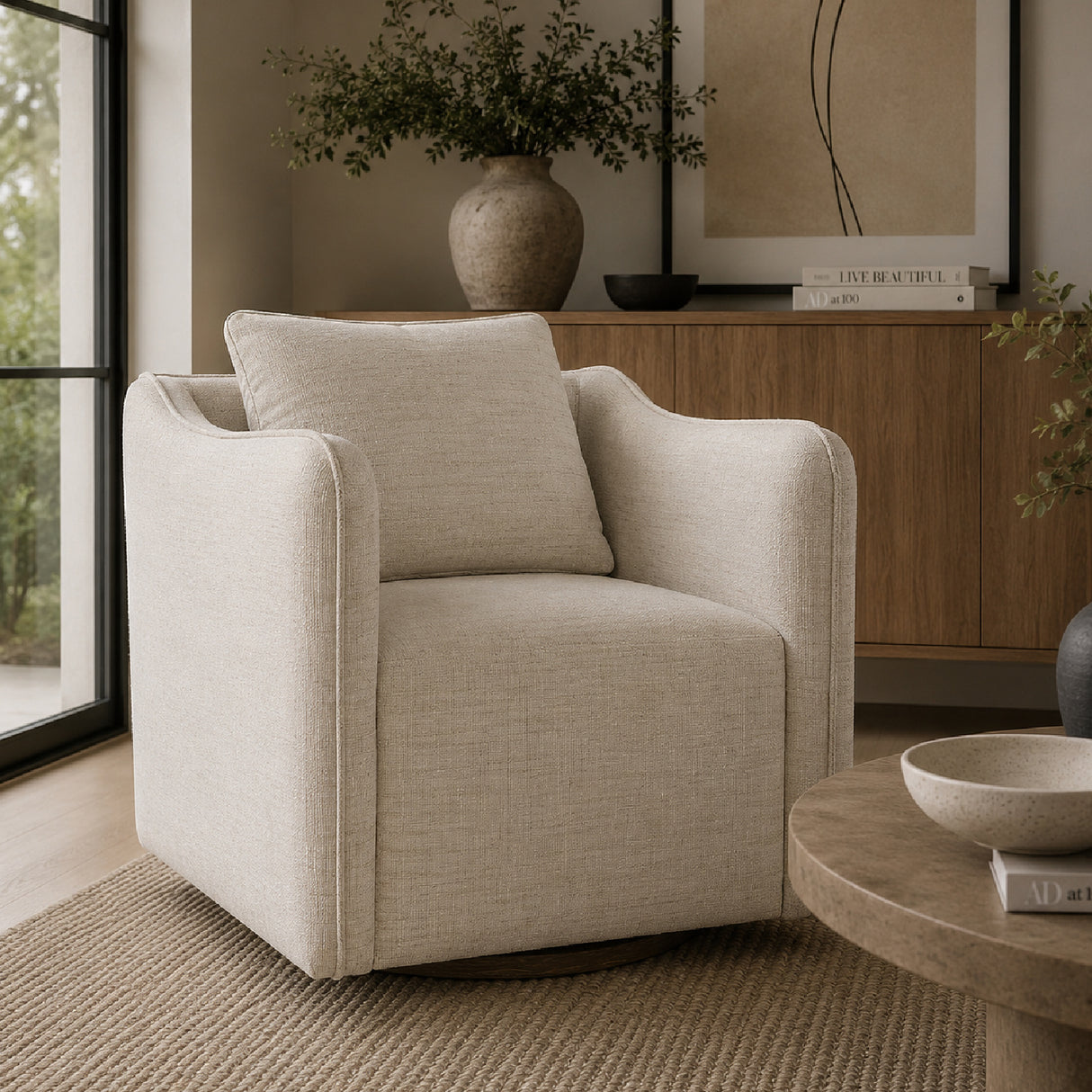 Flanged Edge Swivel Chair | Oroa.com