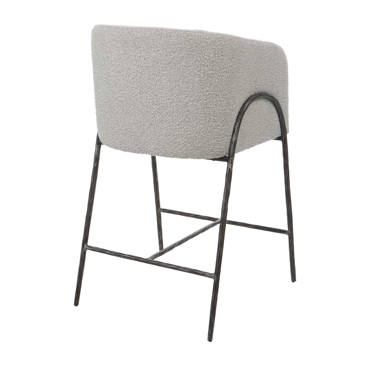 Modern European furniture - Barrel-Back Boucle Counter Stool - www.oroa.com | Oroa.com
