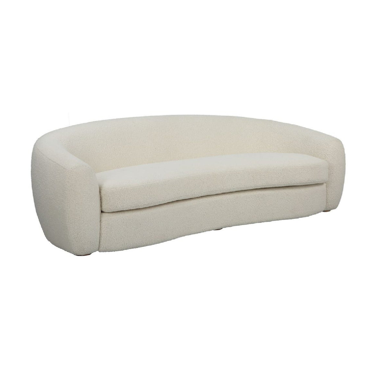 Modern European furniture - White Shearling Curved Sofa - www.oroa.com | Oroa.com