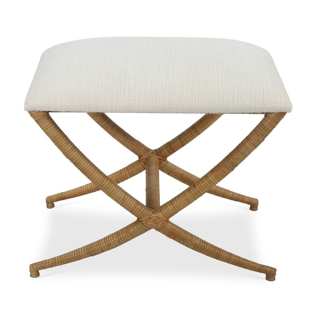 Modern European furniture - Rattan Wrapped Cross-Base Bench S - www.oroa.com | Oroa.com
