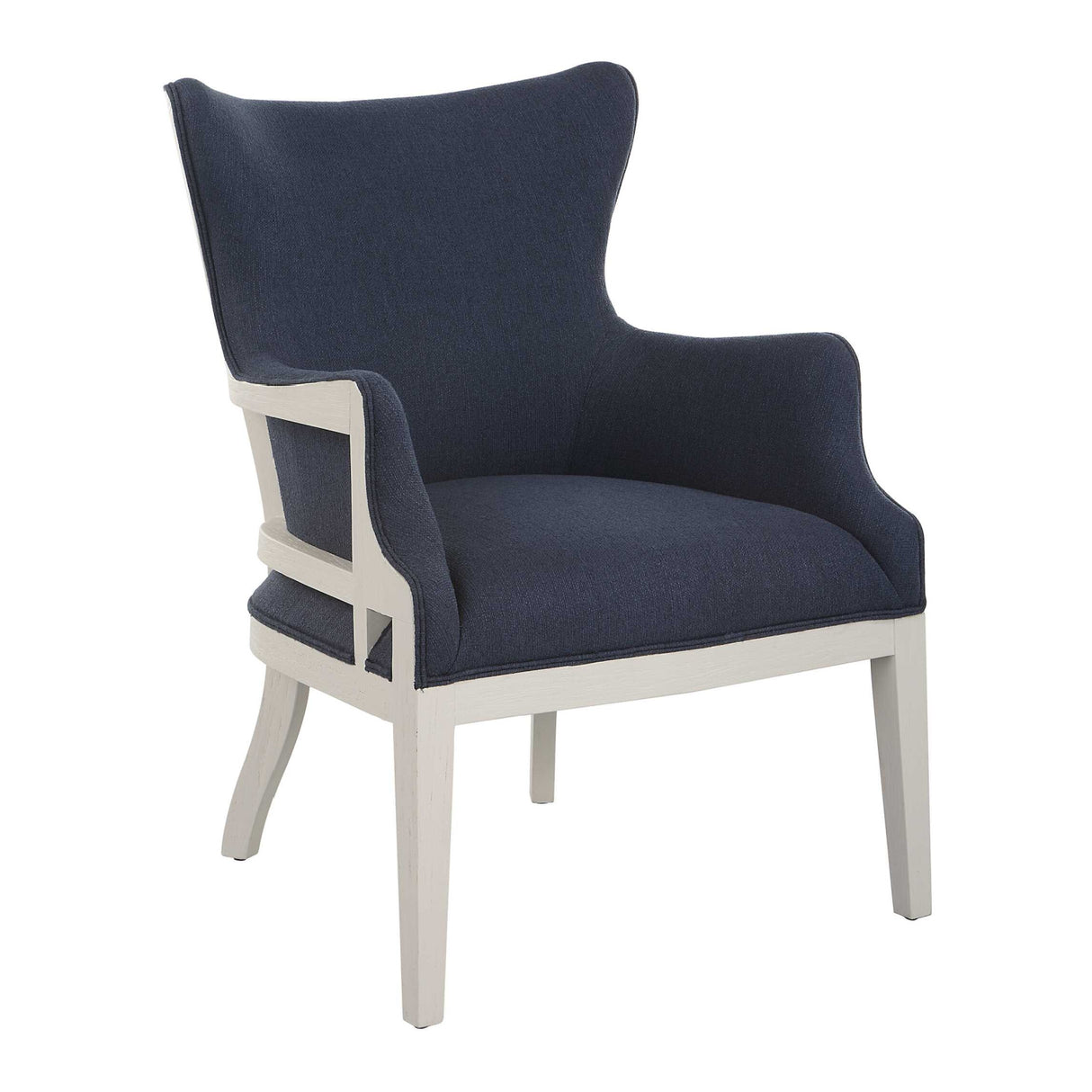 Woven Blue Fabric Accent Chair | Oroa.com