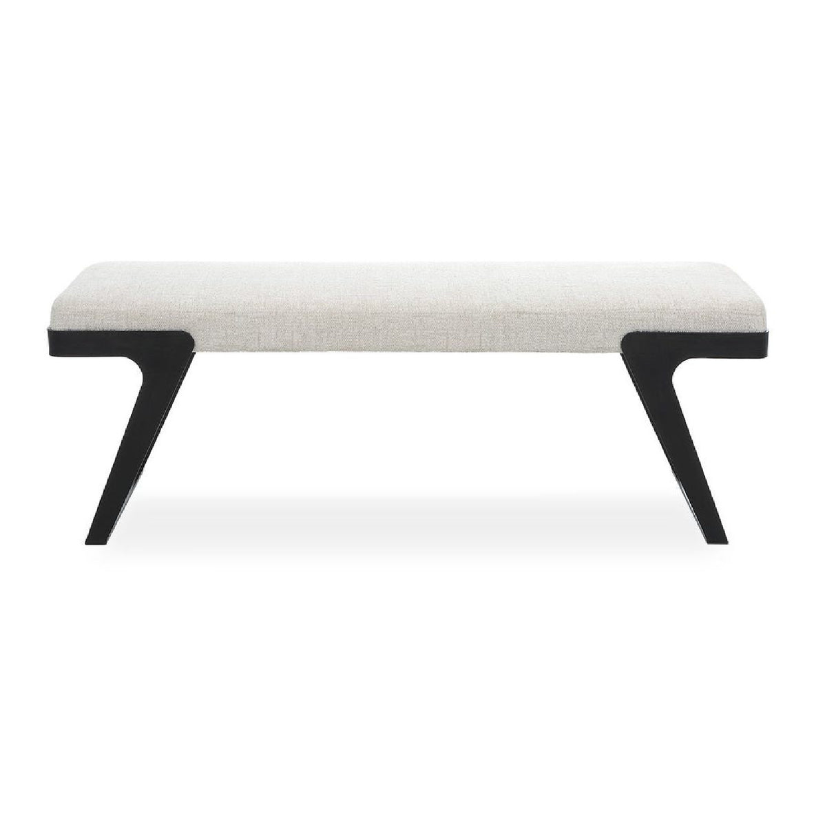 Modern European furniture - White Chenille Boucle Bench - www.oroa.com | Oroa.com