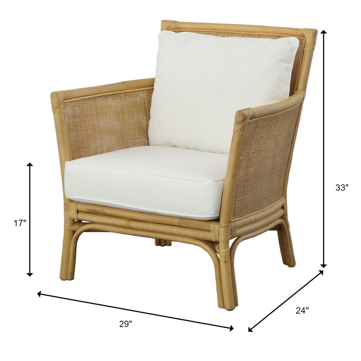Modern European furniture - Cushioned Rattan Accent Chair - www.oroa.com | Oroa.com