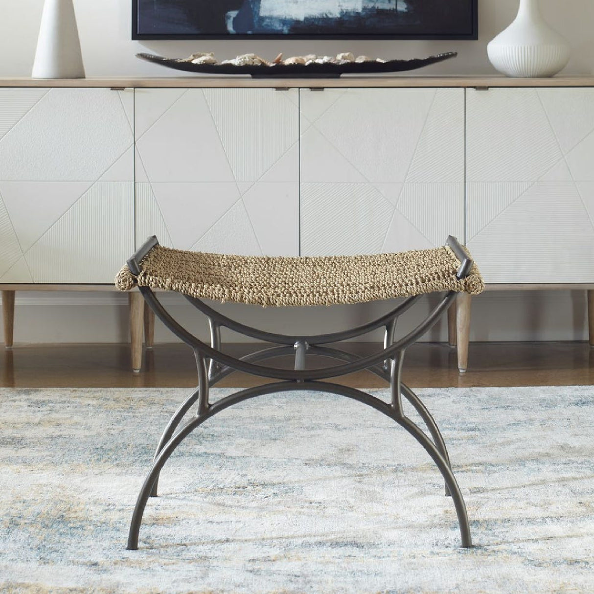 Modern European furniture - Woven Seagrass Bench S - www.oroa.com | Oroa.com