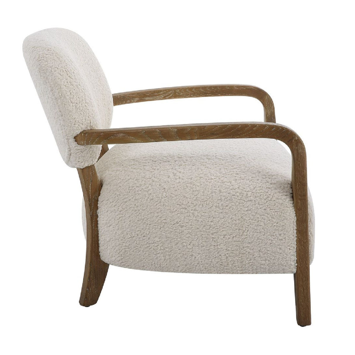 Modern European furniture - Cream Shearling Accent Chair - www.oroa.com | Oroa.com